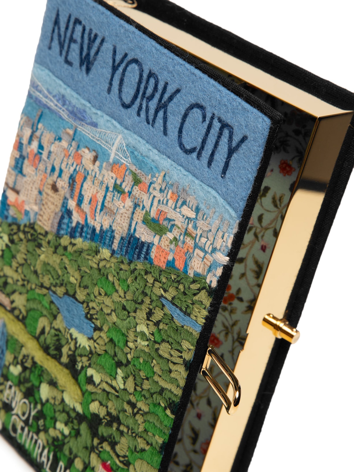 Bolsa Feminina Book Clutch New York City Black Preto Olympia Le-tan