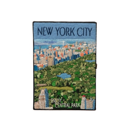 Bolsa Feminina Book Clutch New York City Black - Preto