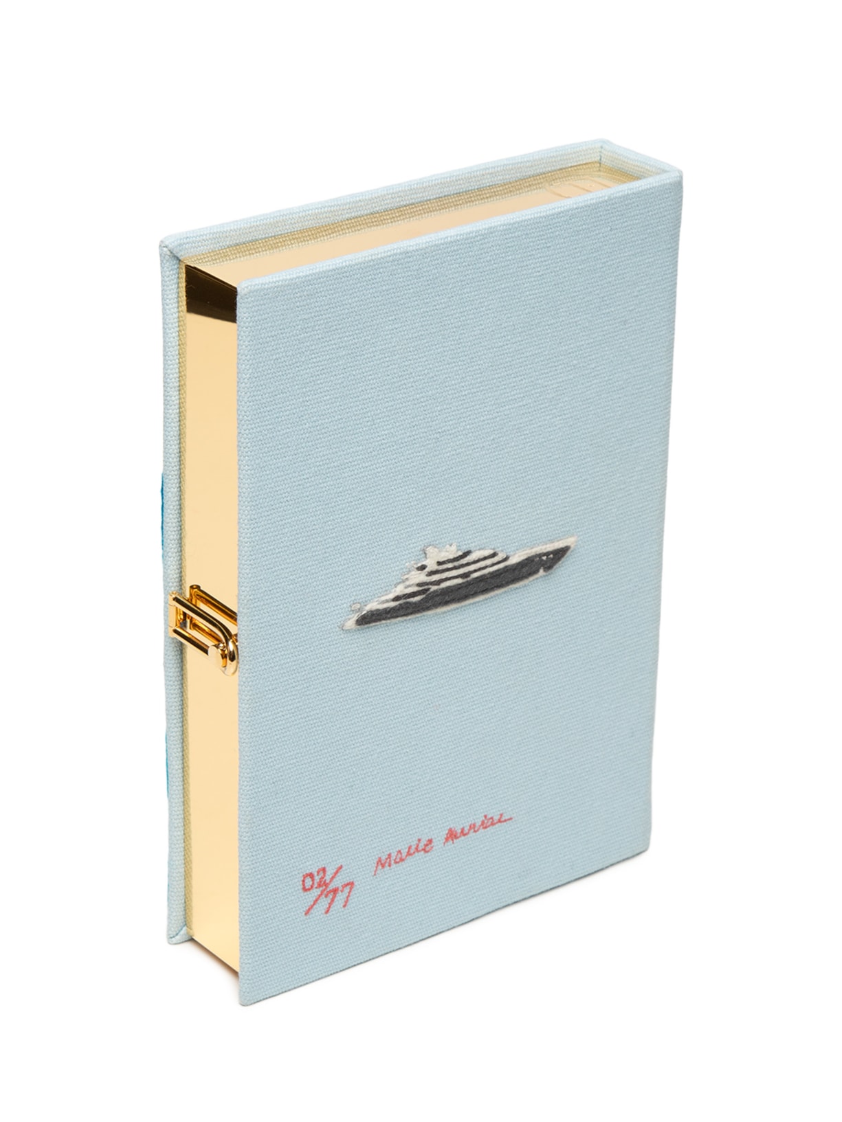 Bolsa Feminina Book Clutch St. Barth Azul Olympia Le-tan