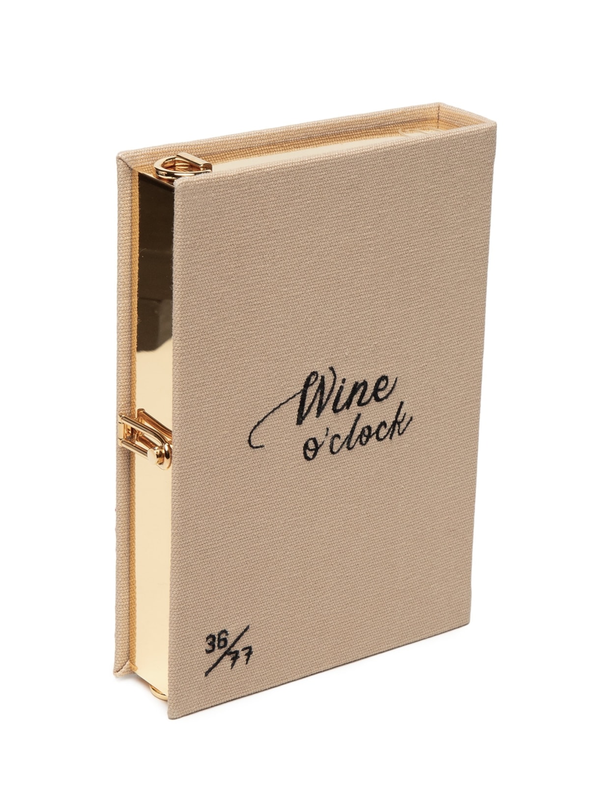Bolsa Feminina Book Clutch Wine And Cheese Club Strapped Bege Olympia Le-tan
