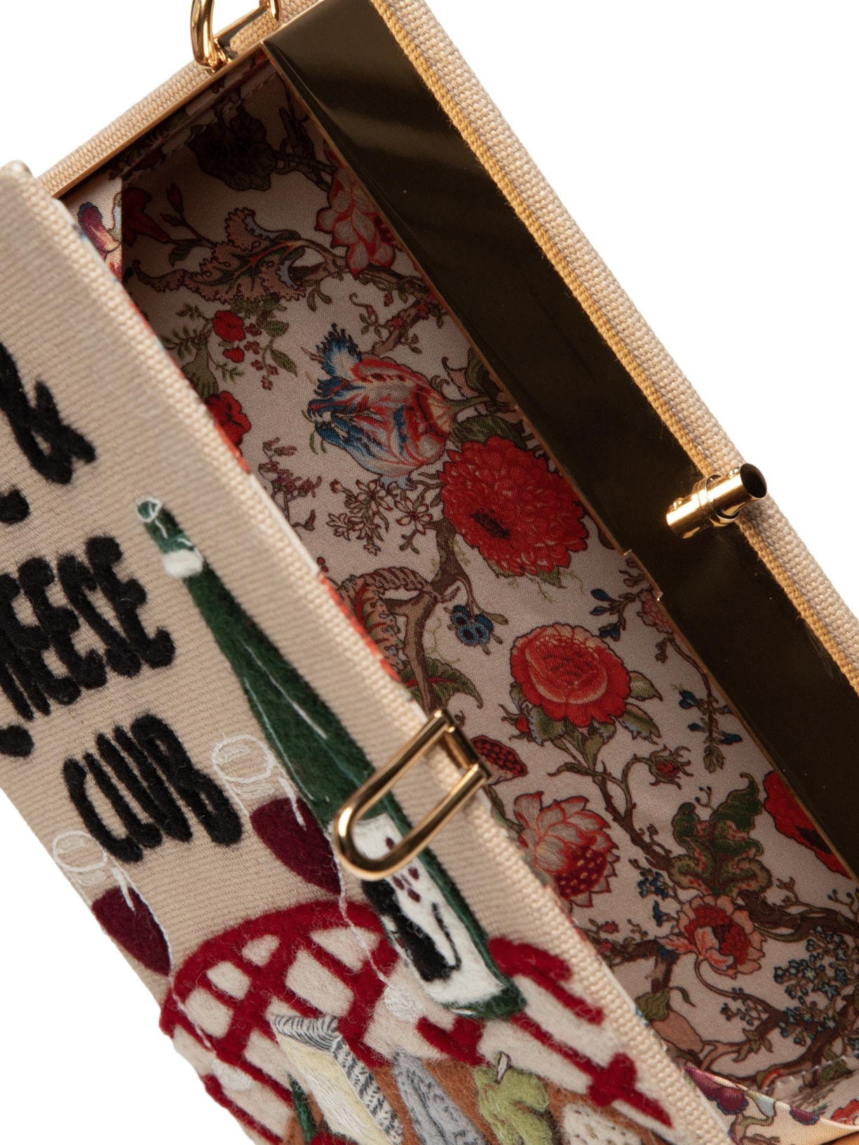 Bolsa Feminina Book Clutch Wine And Cheese Club Strapped Bege Olympia Le-tan