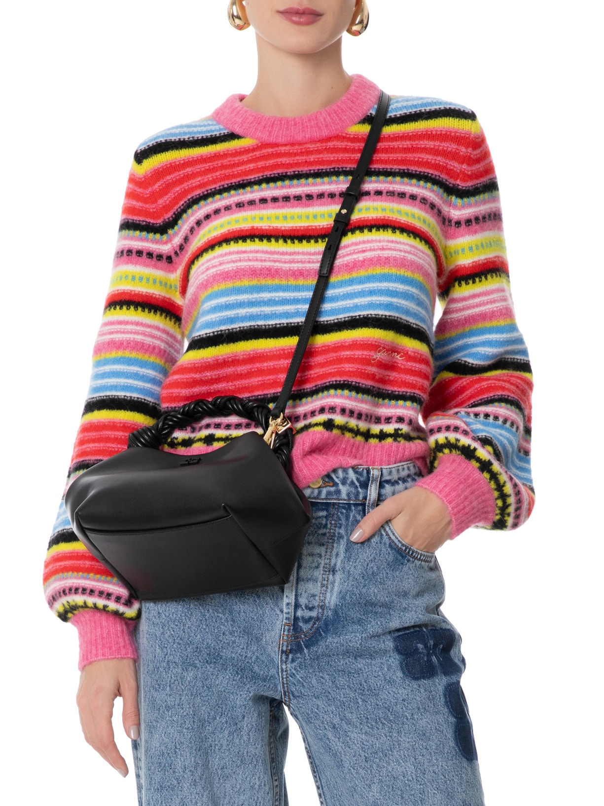 Bolsa Feminina Bou Bag Small Preto Ganni