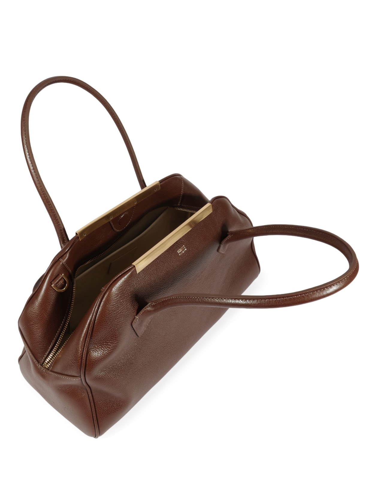 Bolsa Feminina Bowling Couro Marrom Schutz