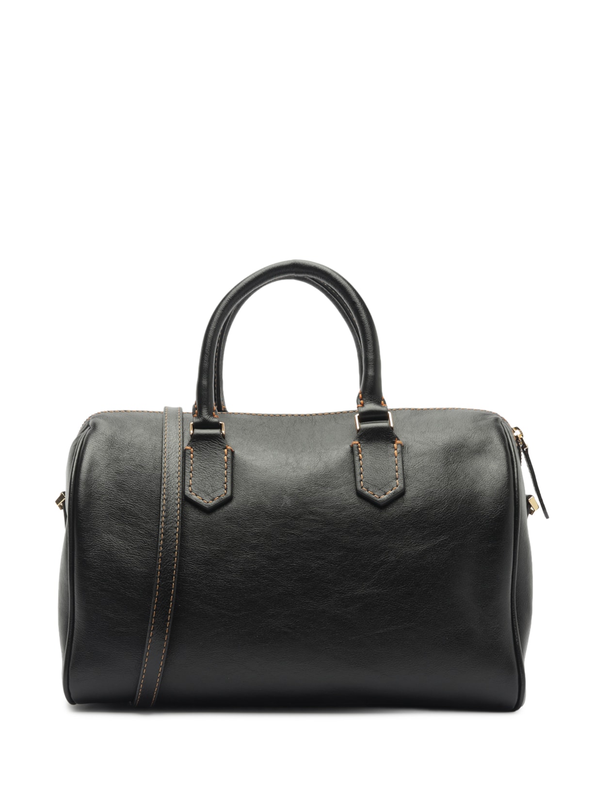 Bolsa Feminina Bowling Couro Média Alça Corrente Preto Arezzo