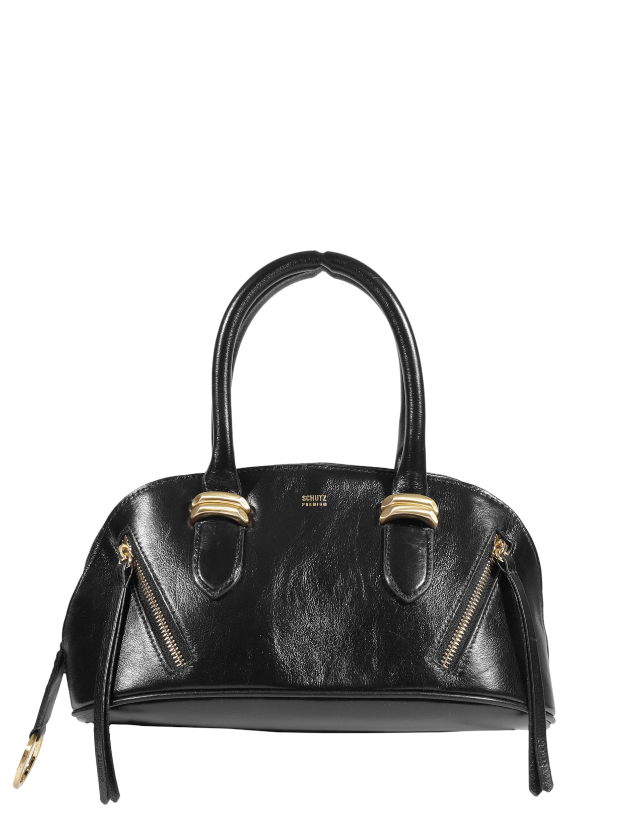 Bolsa Feminina Bowling Moon Média Couro Preto Schutz