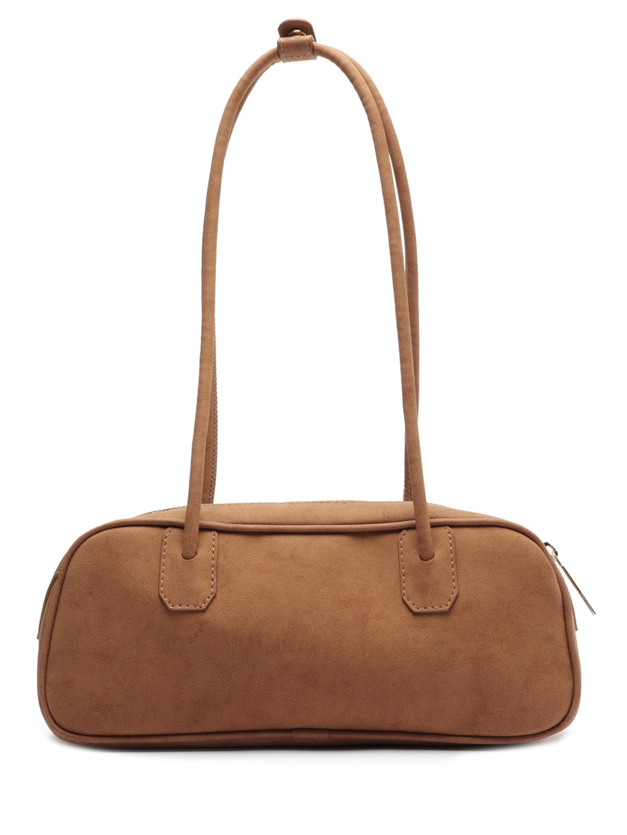 Bolsa Feminina Bowling Nobuck Grande Cordão Marrom Arezzo