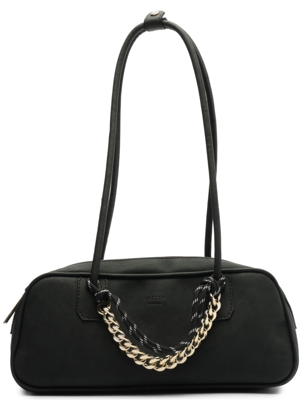 Bolsa Feminina Bowling Nobuck Grande Cordão Preto Arezzo