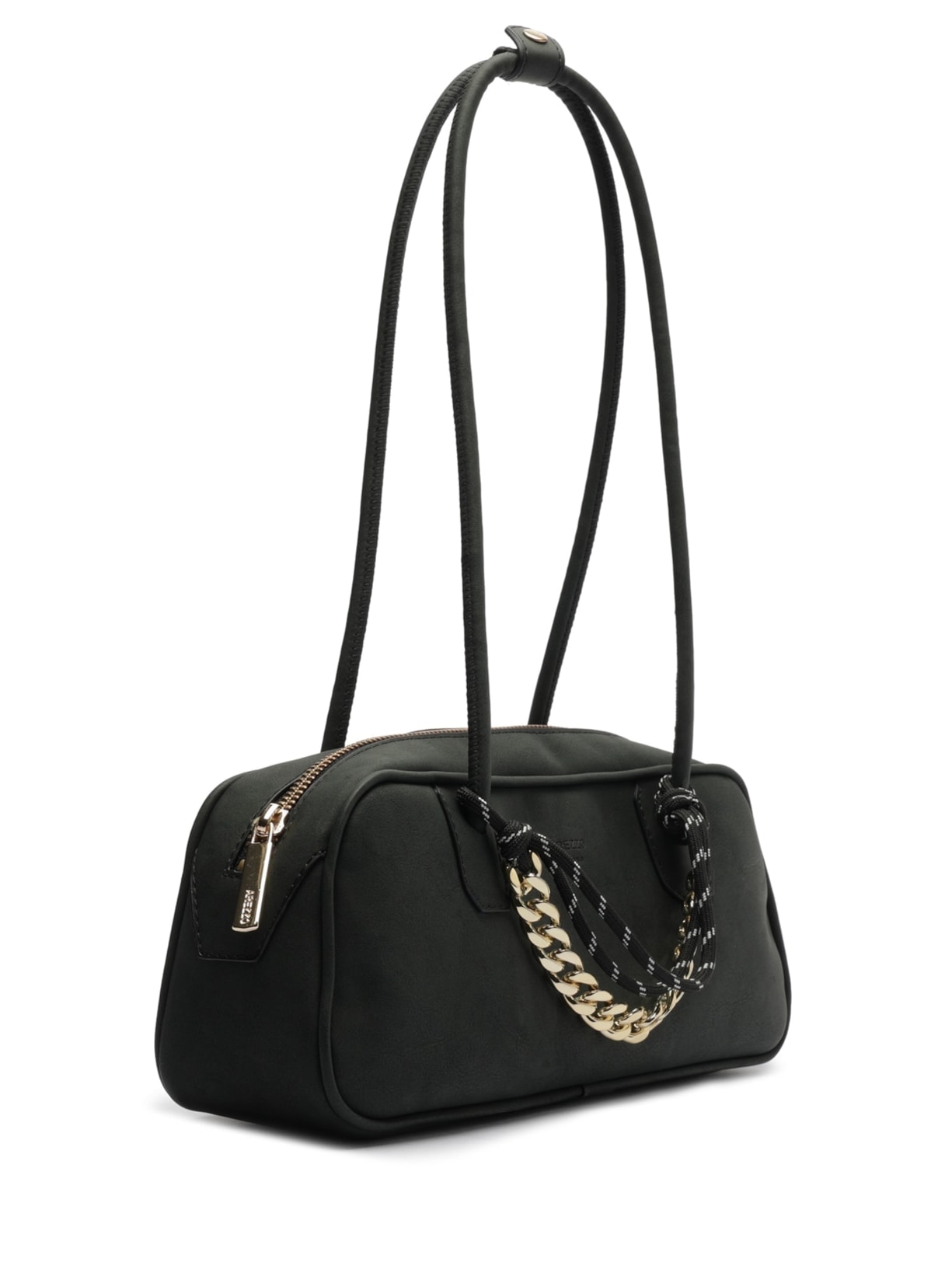 Bolsa Feminina Bowling Nobuck Grande Cordão Preto Arezzo