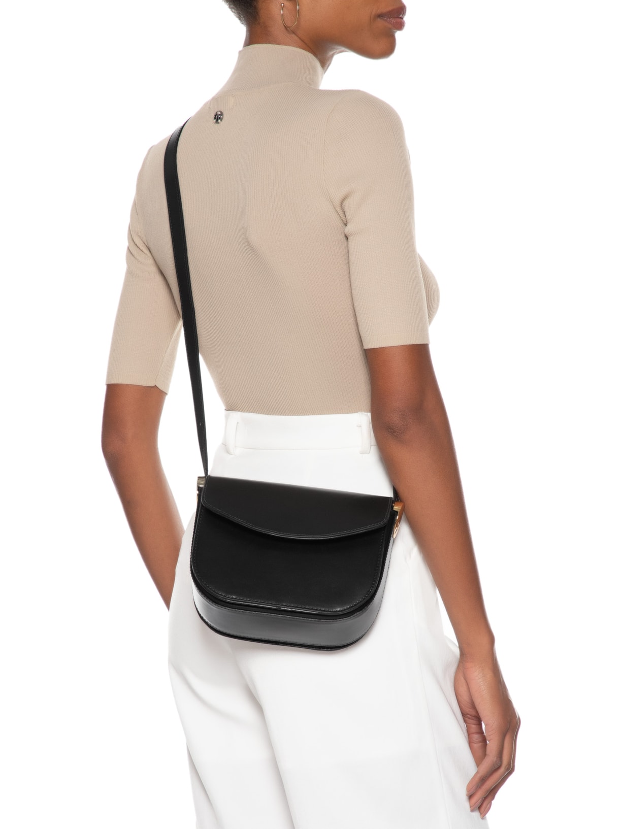 Bolsa Feminina Box Leather Preto Luiza Barcelos