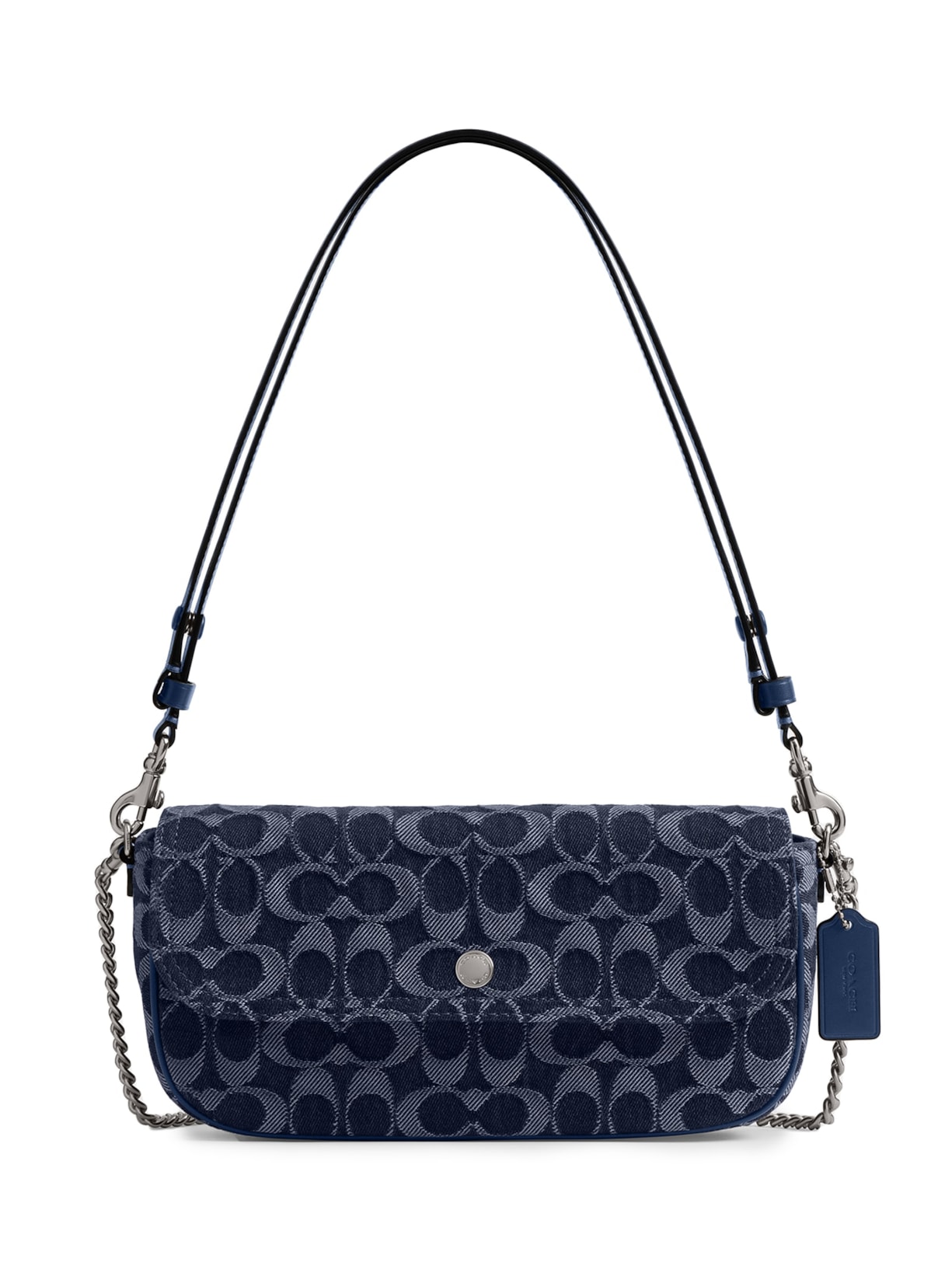 Bolsa Feminina Brook Flap Chain Signature Denim - Azul