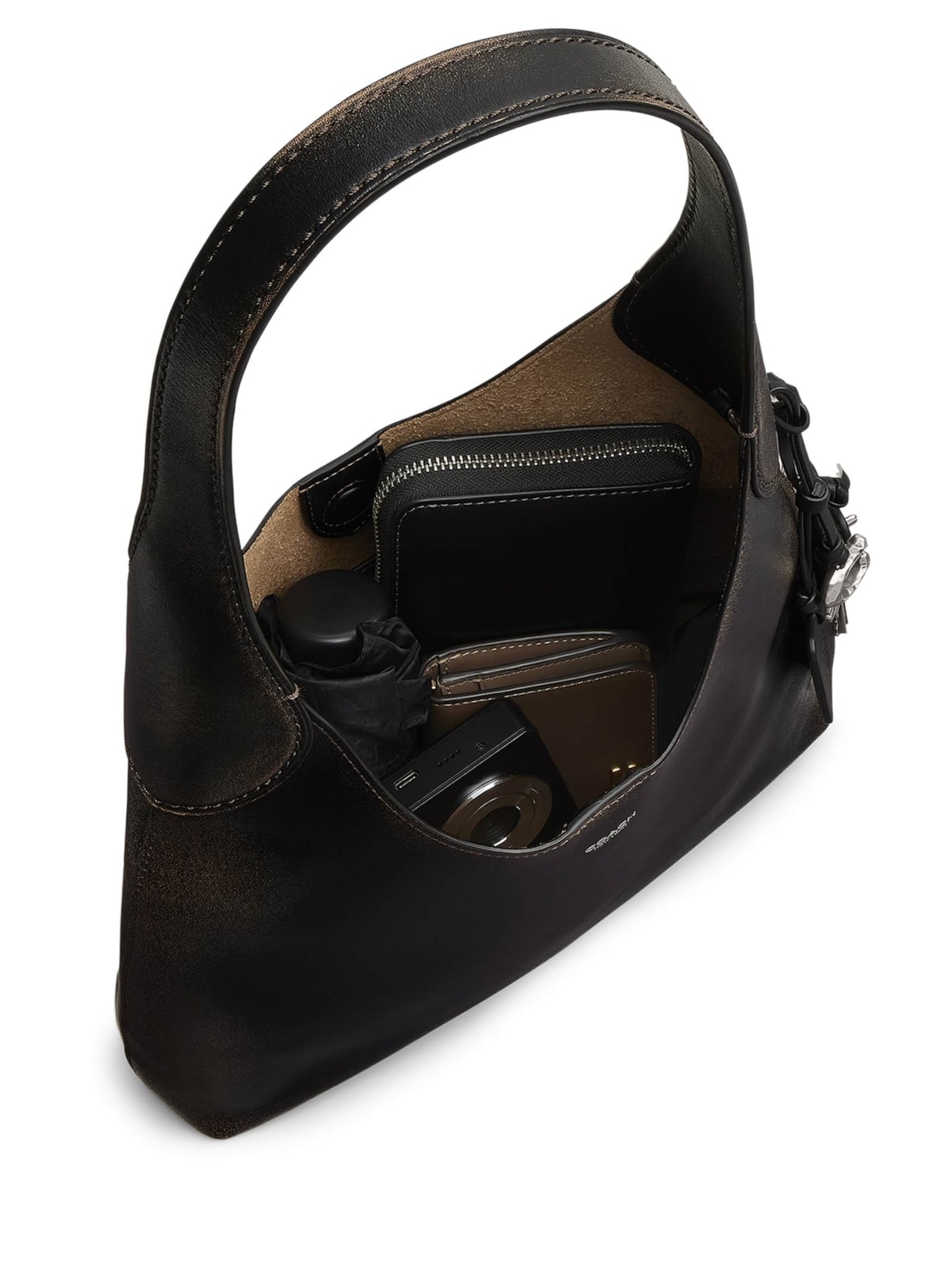 Bolsa Feminina Brooklyn Shoulder 28 Loved Leather Preto Coach