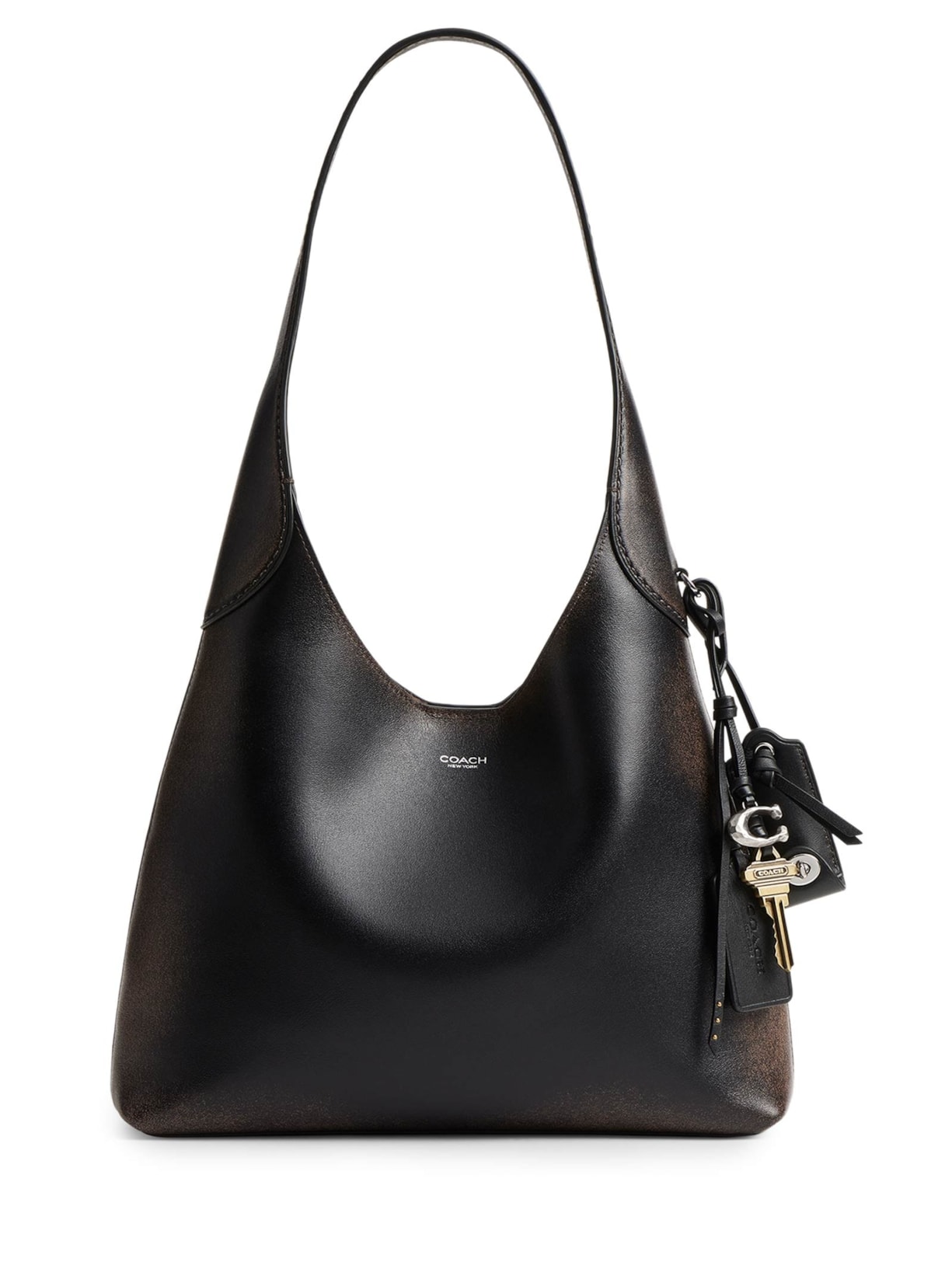 Bolsa Feminina Brooklyn Shoulder 28 Loved Leather Preto Coach