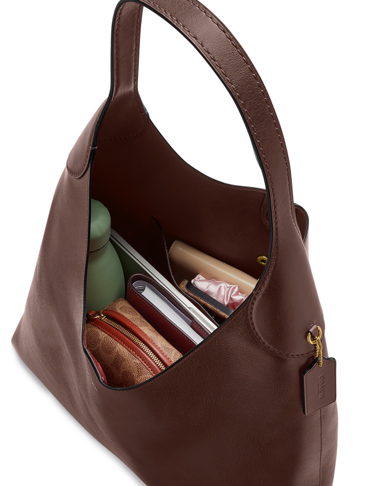 Bolsa Feminina Brooklyn Shoulder 28 Maple Marrom Coach