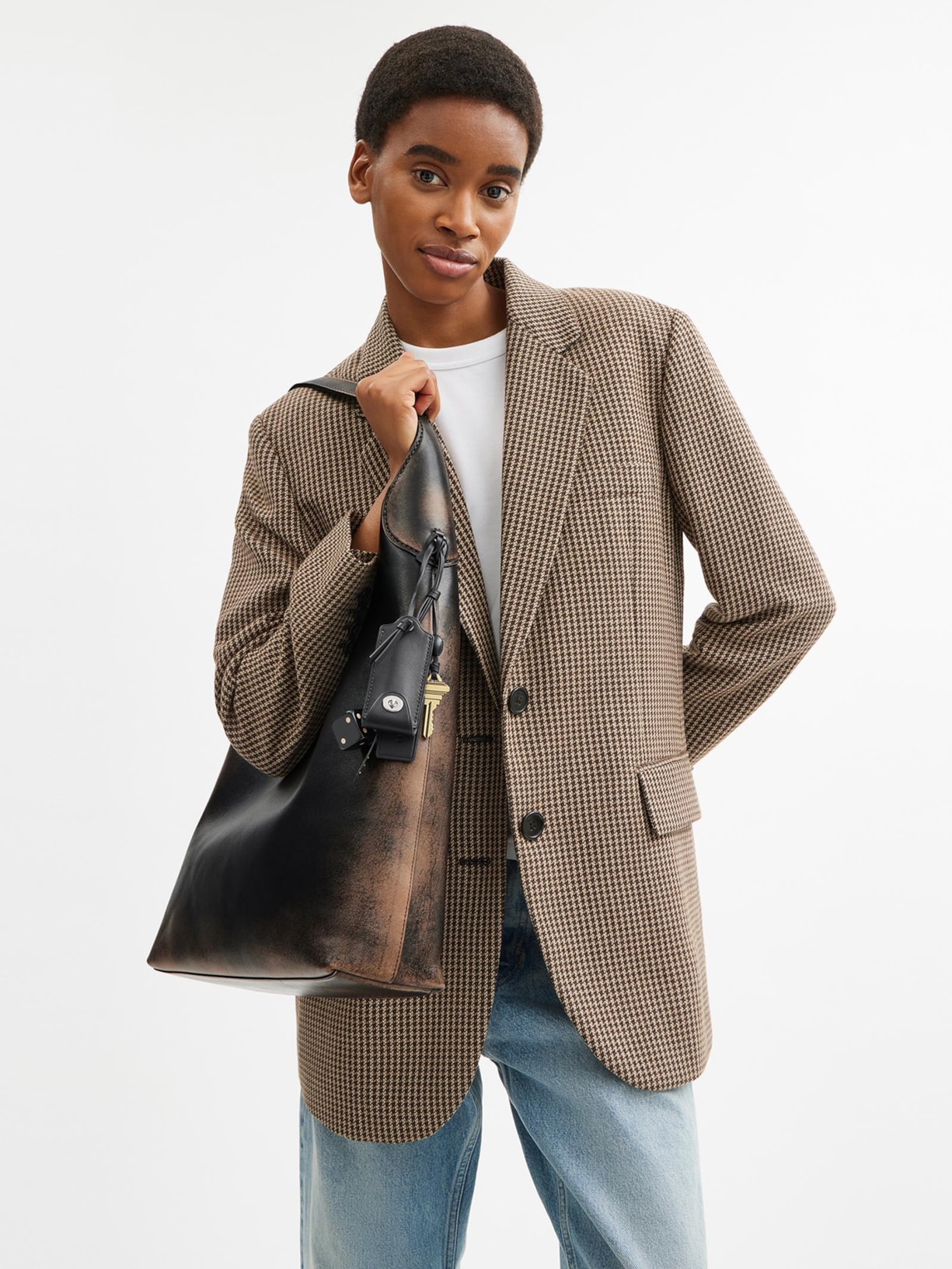 Bolsa Feminina Brooklyn Shoulder 39 Loved Leather Preto Coach