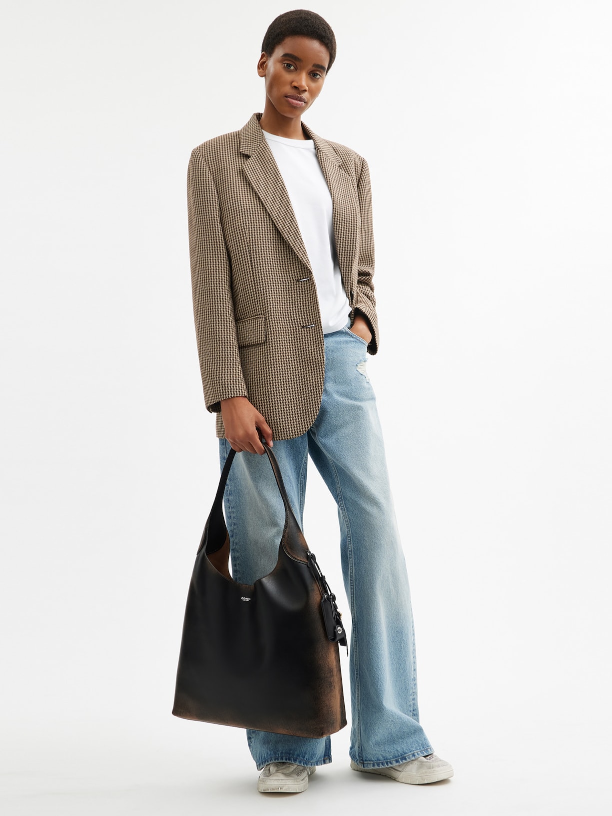 Bolsa Feminina Brooklyn Shoulder 39 Loved Leather Preto Coach