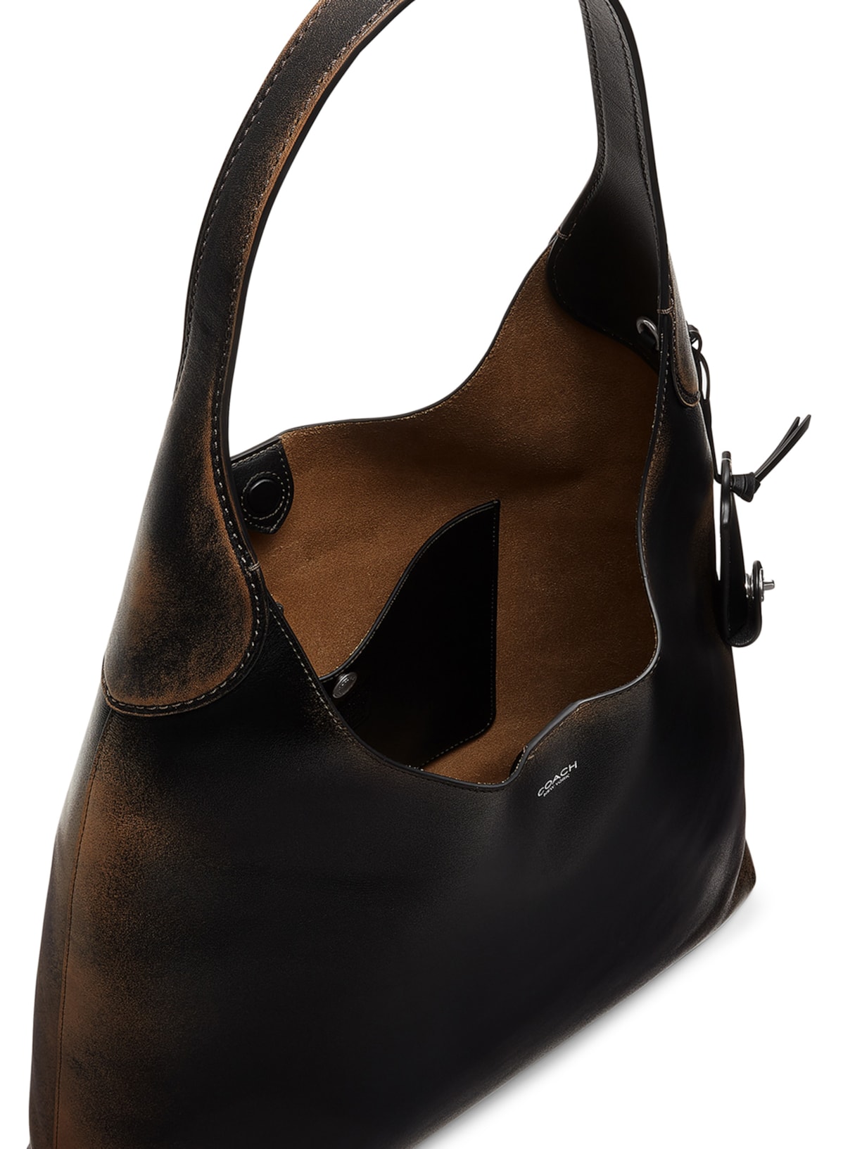Bolsa Feminina Brooklyn Shoulder 39 Loved Leather Preto Coach