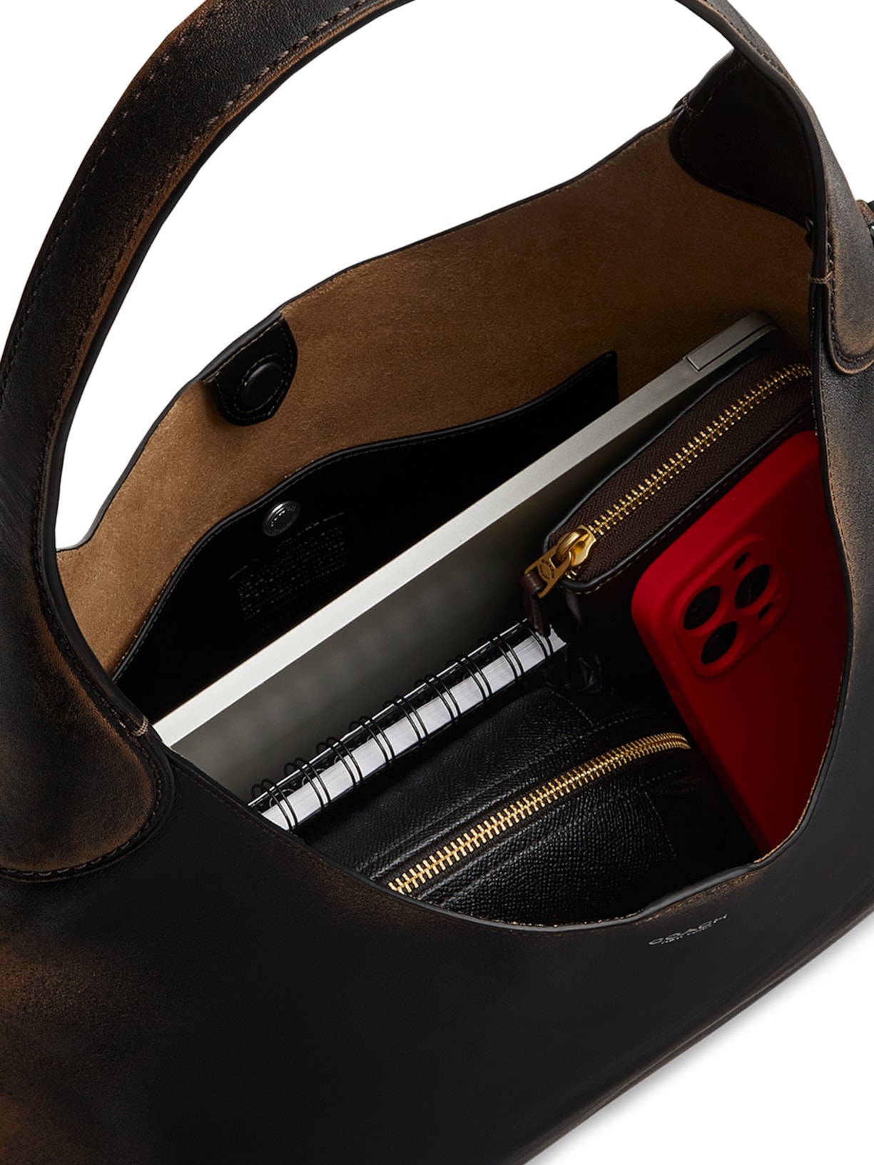 Bolsa Feminina Brooklyn Shoulder 39 Loved Leather Preto Coach