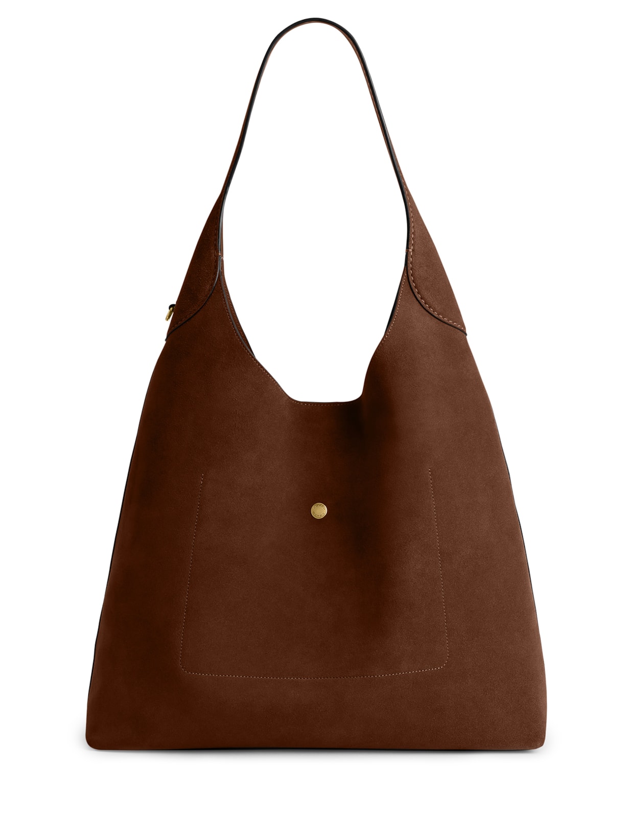 Bolsa Feminina Brooklyn Shoulder 39 Suede Warm Marrom Coach