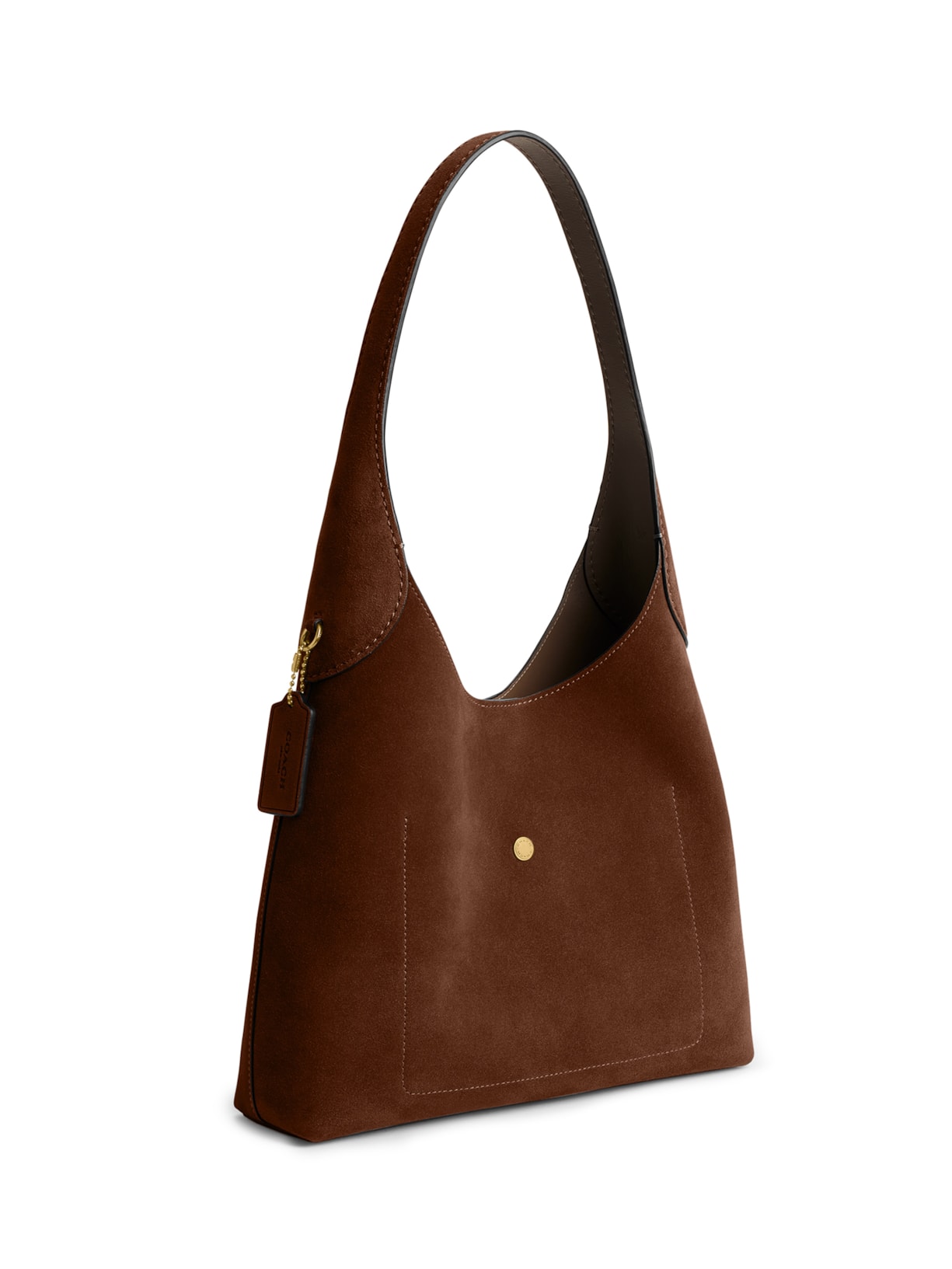 Bolsa Feminina Brooklyn Shoulder Suede 26 Marrom Coach