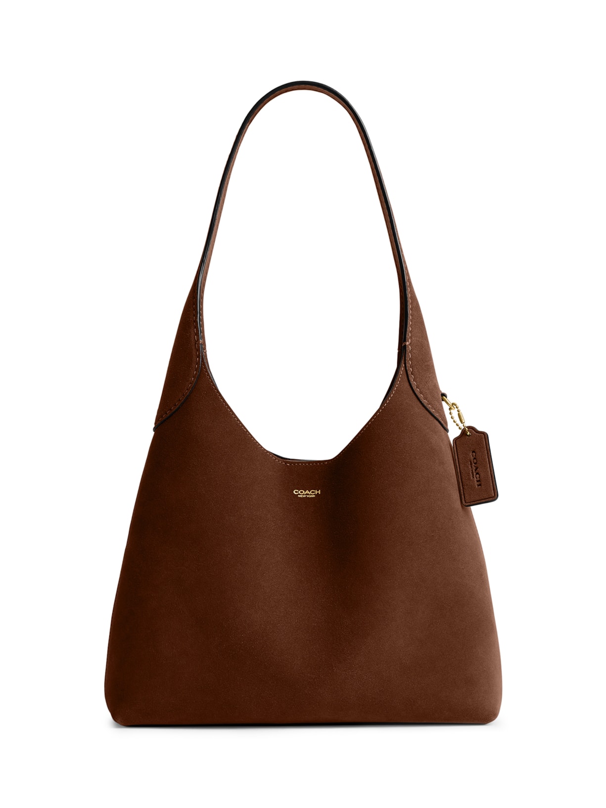Bolsa Feminina Brooklyn Shoulder Suede 26 Marrom Coach