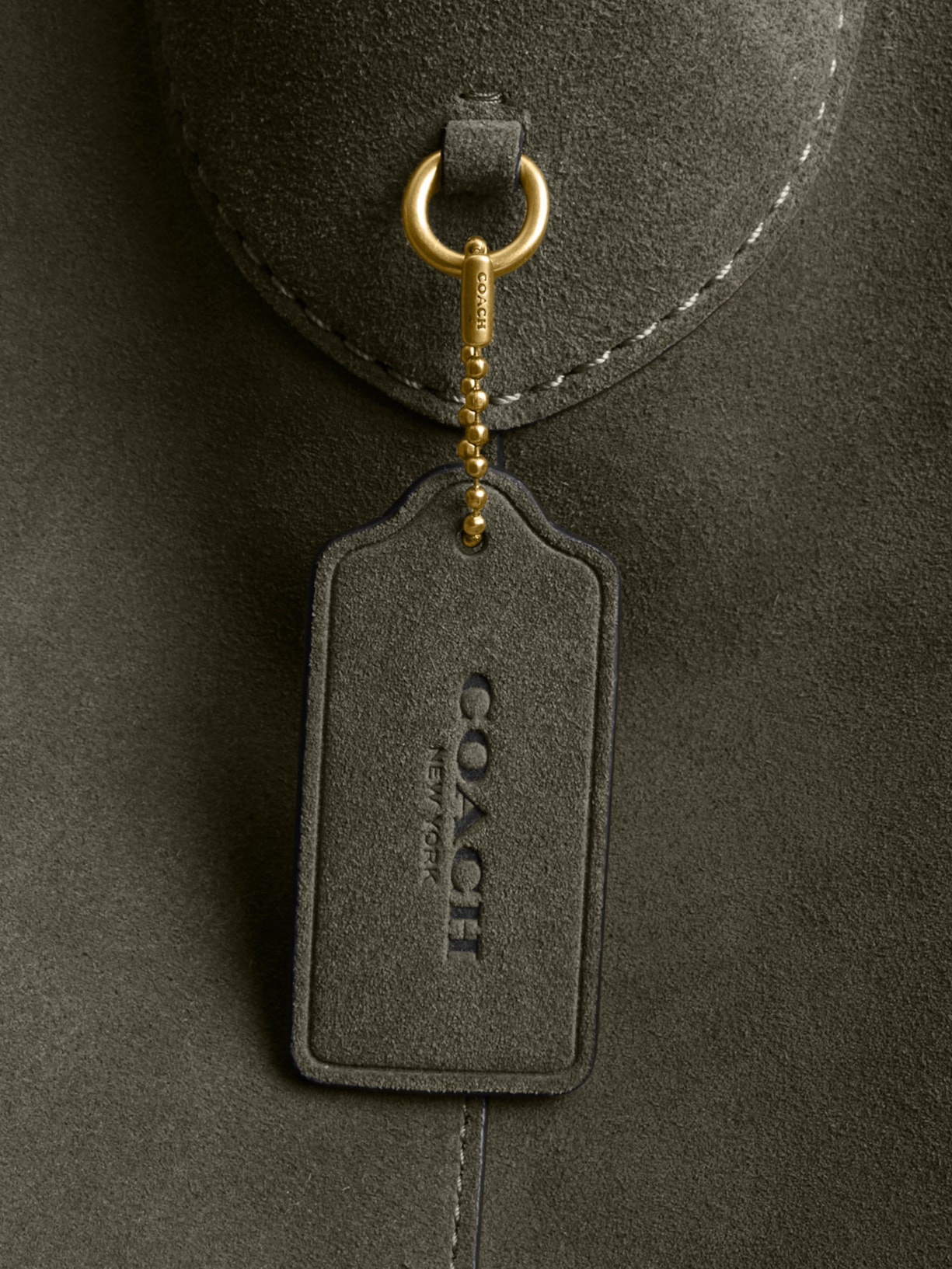 Bolsa Feminina Brooklyn Shoulder Suede Verde Coach