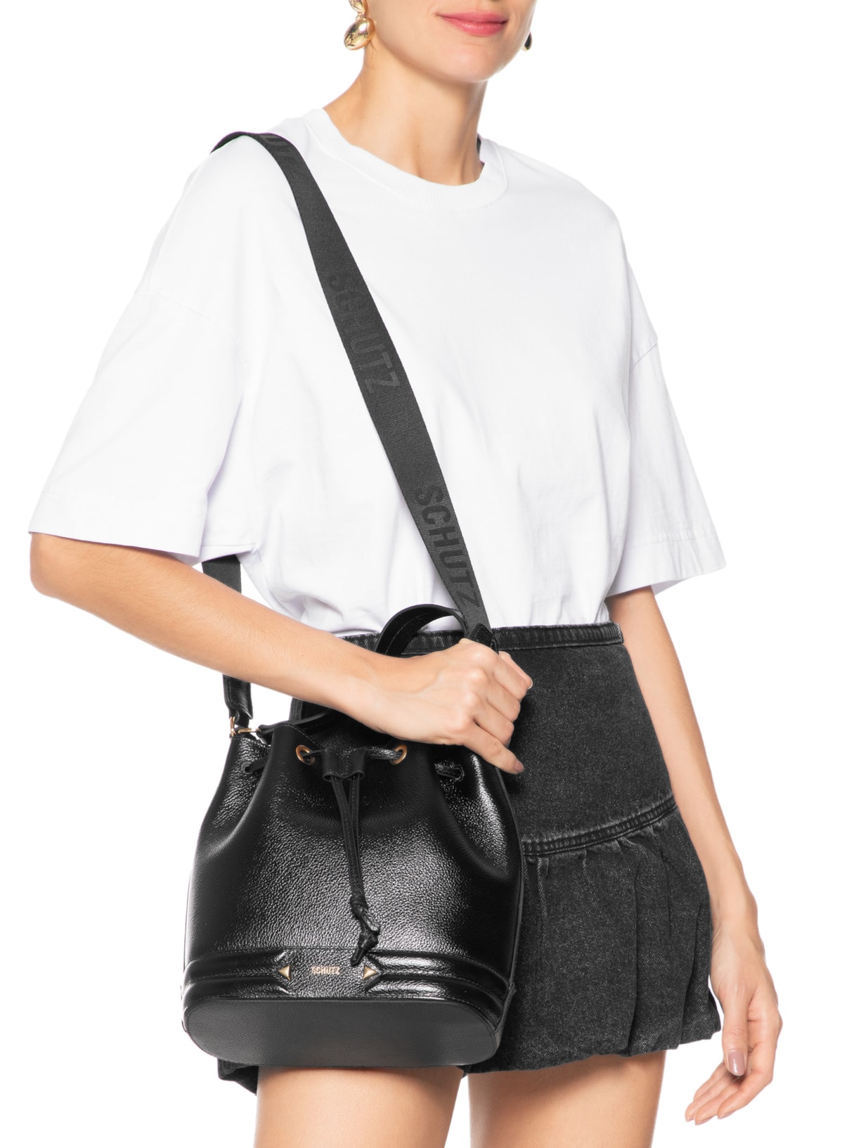 Bolsa Feminina Bucket Betsy Média Preto Schutz