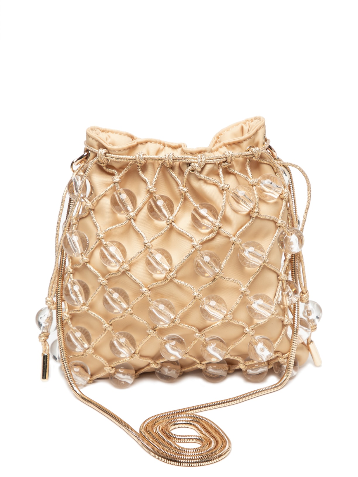 Bolsa Feminina Bucket Com Detalhes Em Macrame - Naturais
