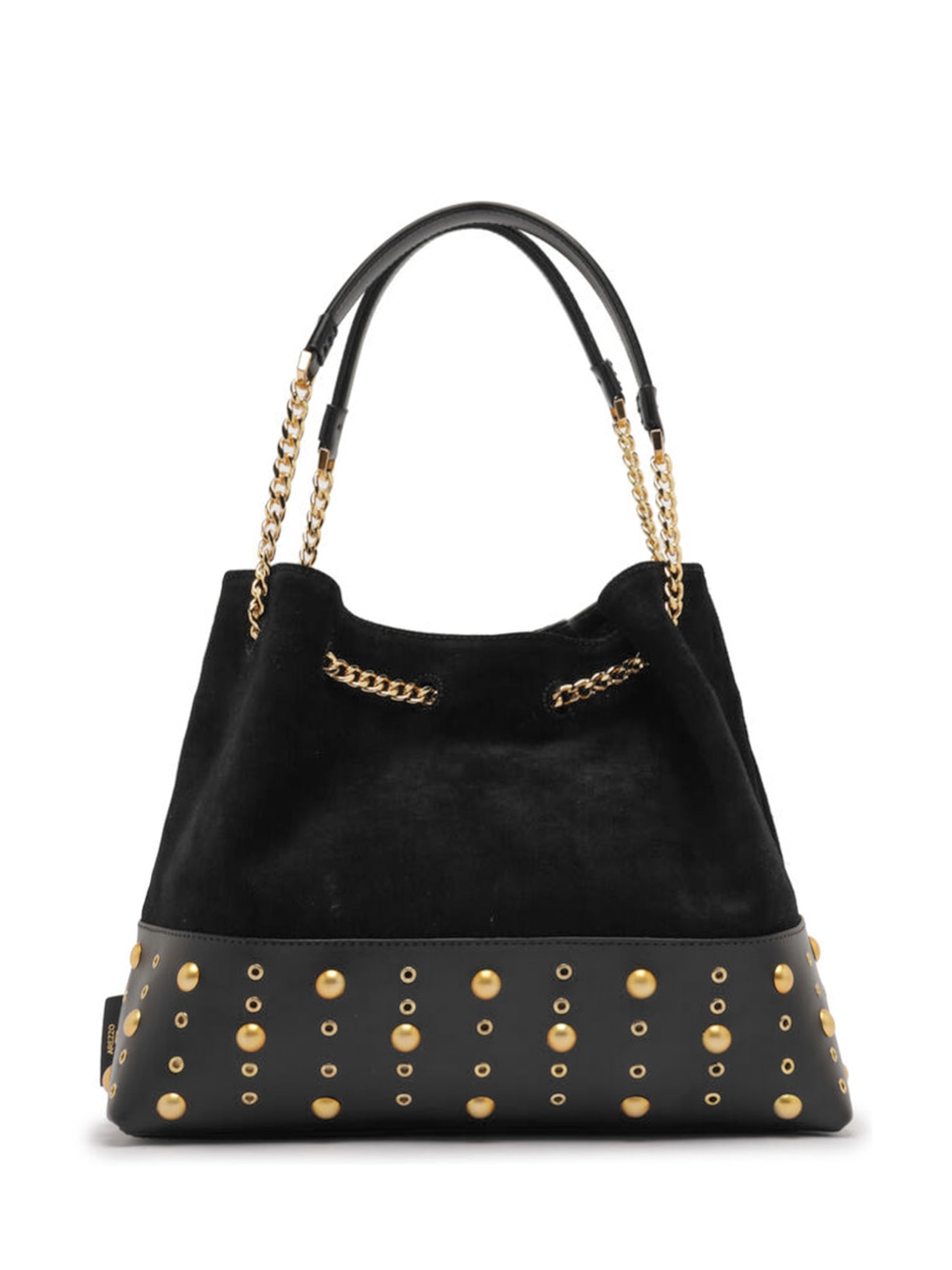 Bolsa Feminina Bucket Couro Acamurçado Grande - Preto