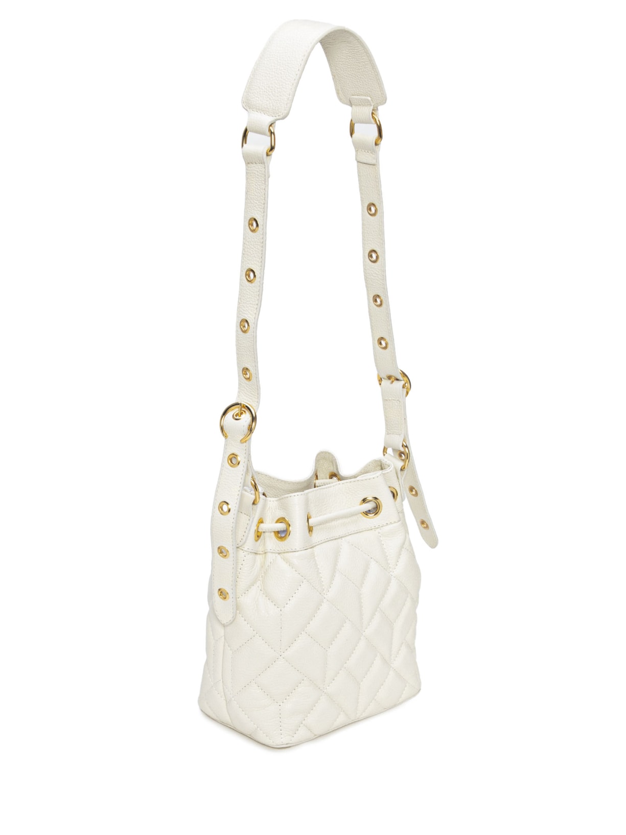 Bolsa Feminina Bucket Matelassê Off White Luiza Barcelos