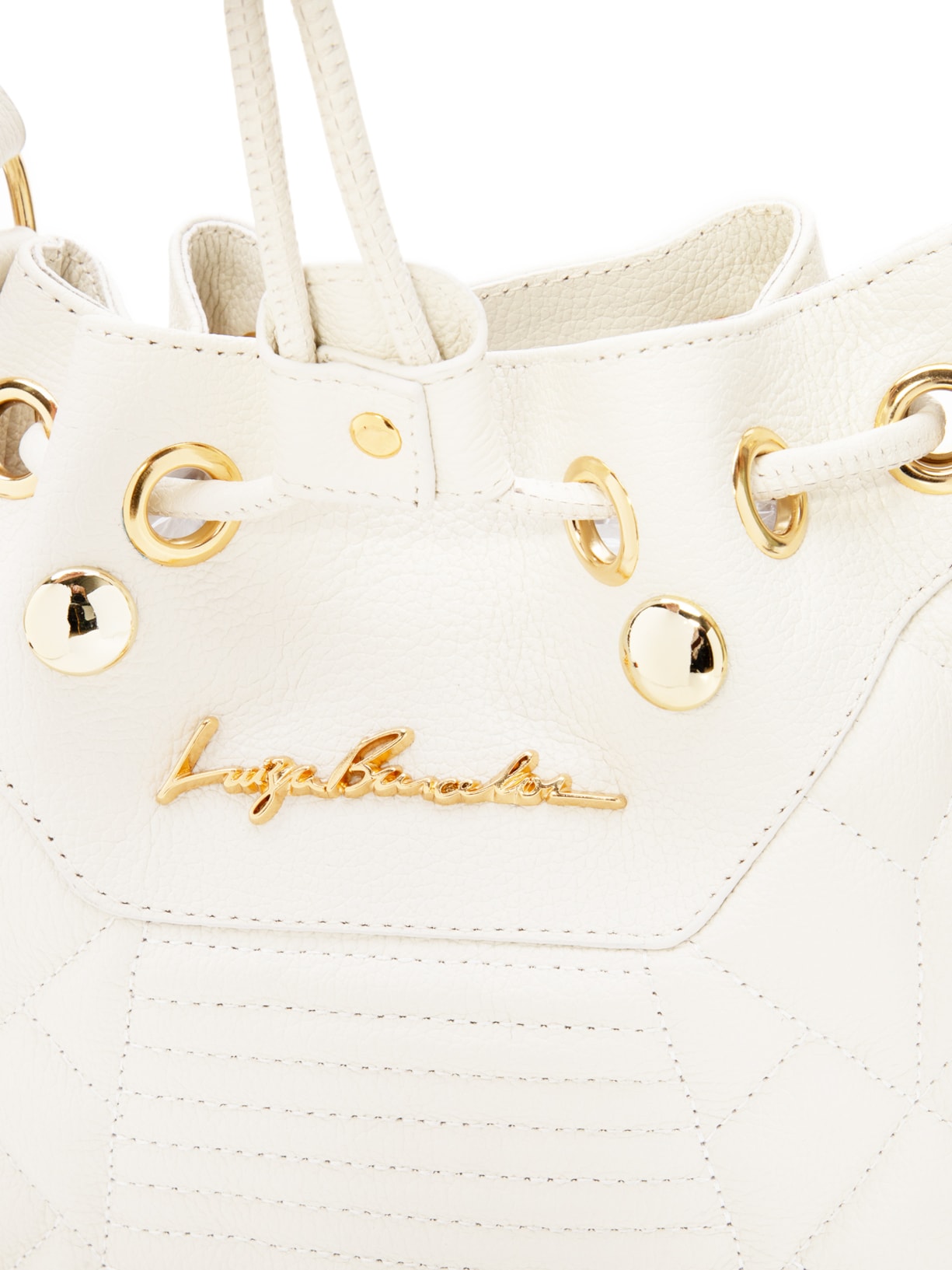 Bolsa Feminina Bucket Matelassê Off White Luiza Barcelos