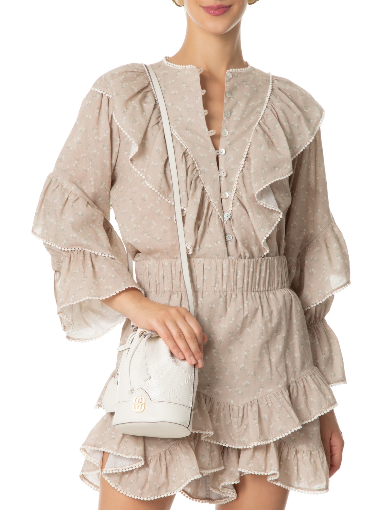 Bolsa Feminina Bucket Off White Schutz