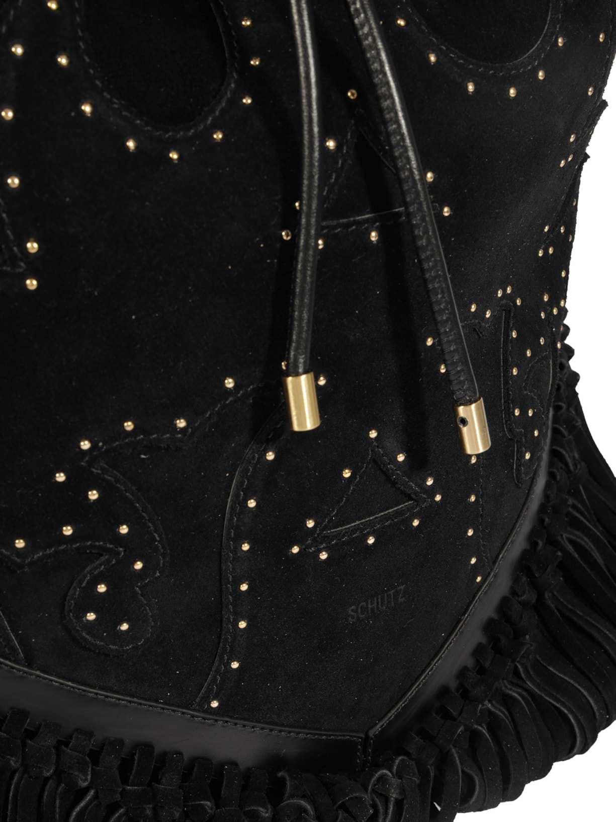 Bolsa Feminina Bucket Savannah Camurça Preta Schutz