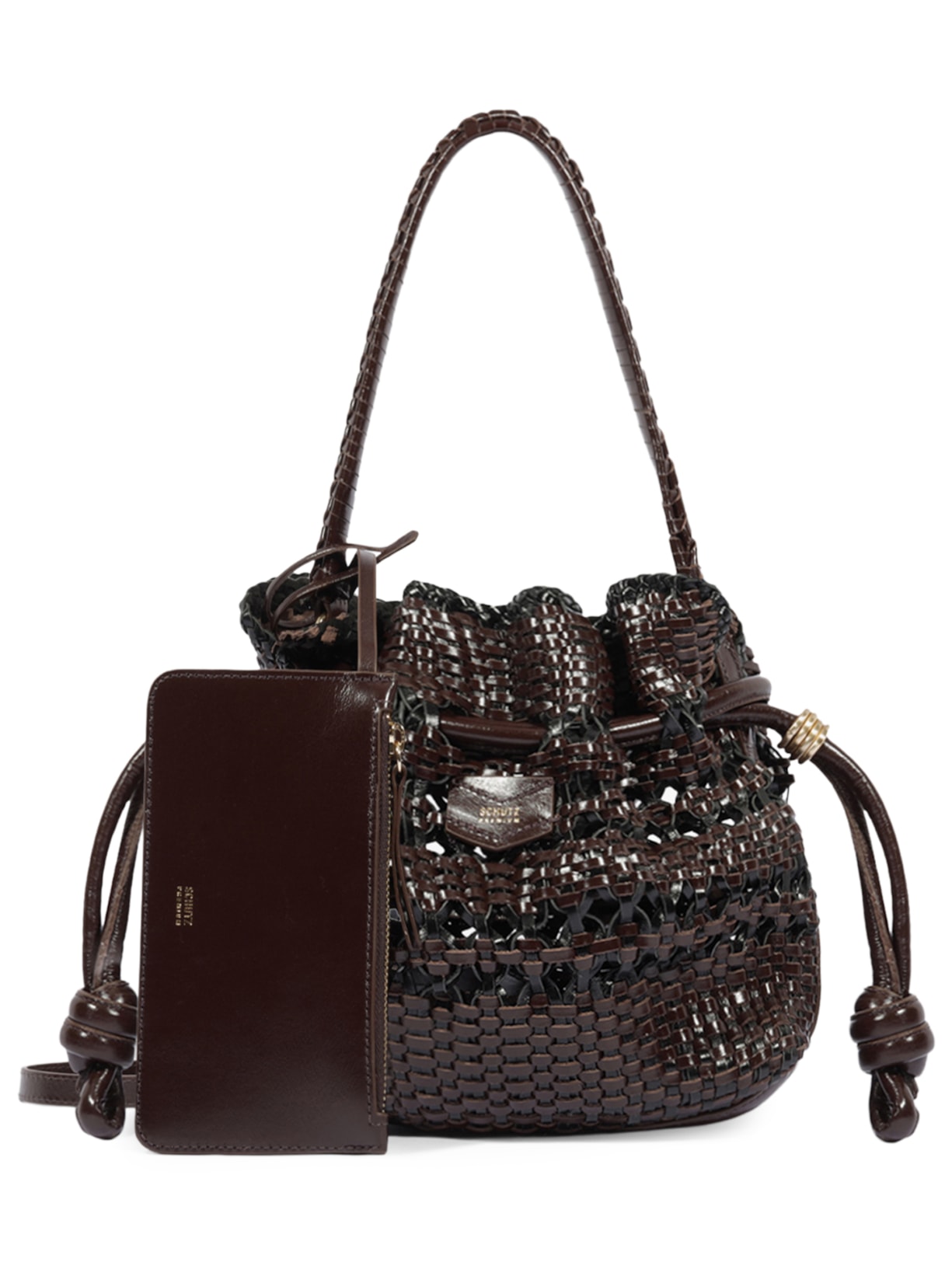 Bolsa Feminina Bucket Toulerie Média Couro Marrom Schutz