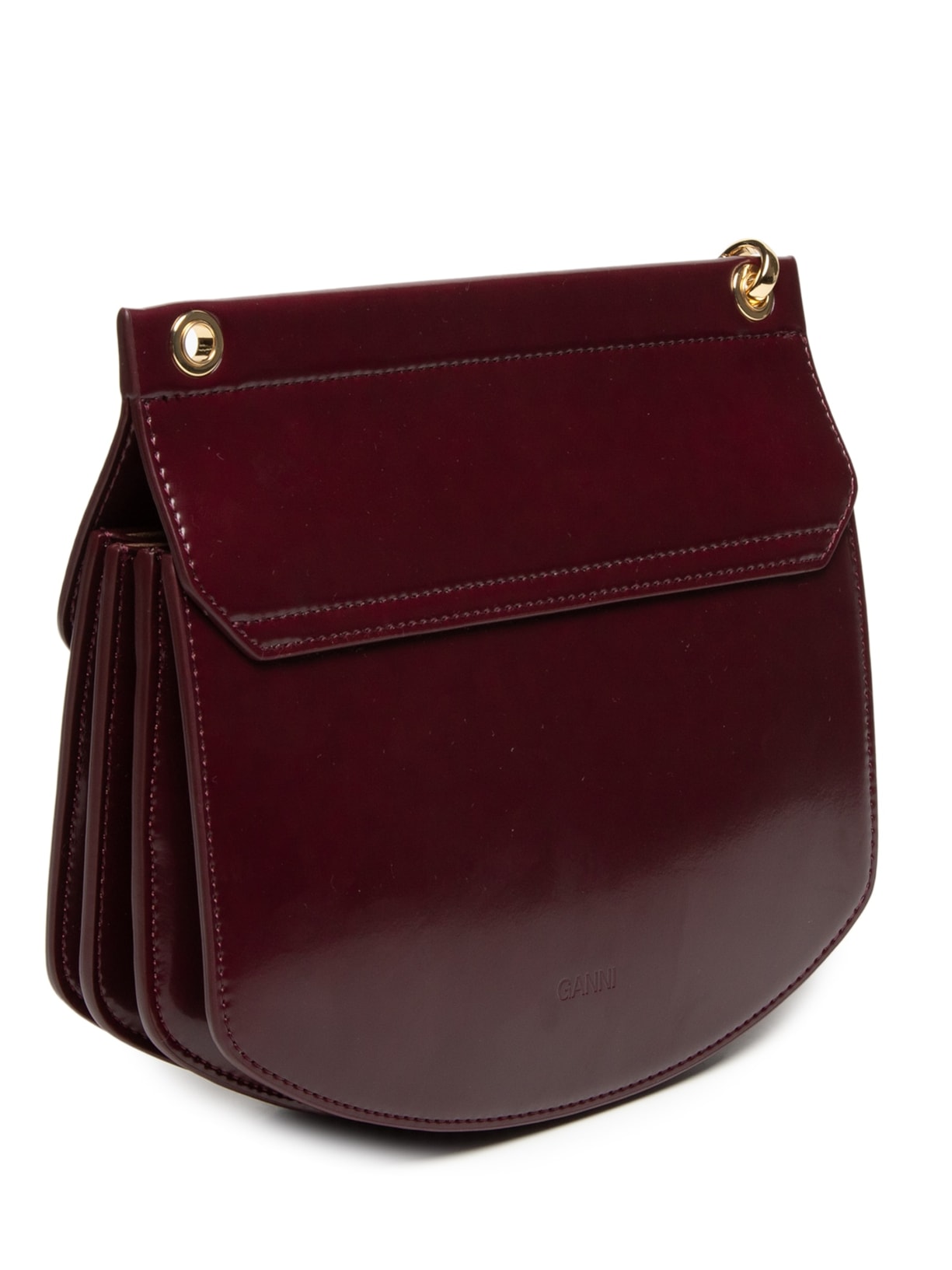 Bolsa Feminina Burgundy Small Chain Apo-G Bag Vinho Ganni