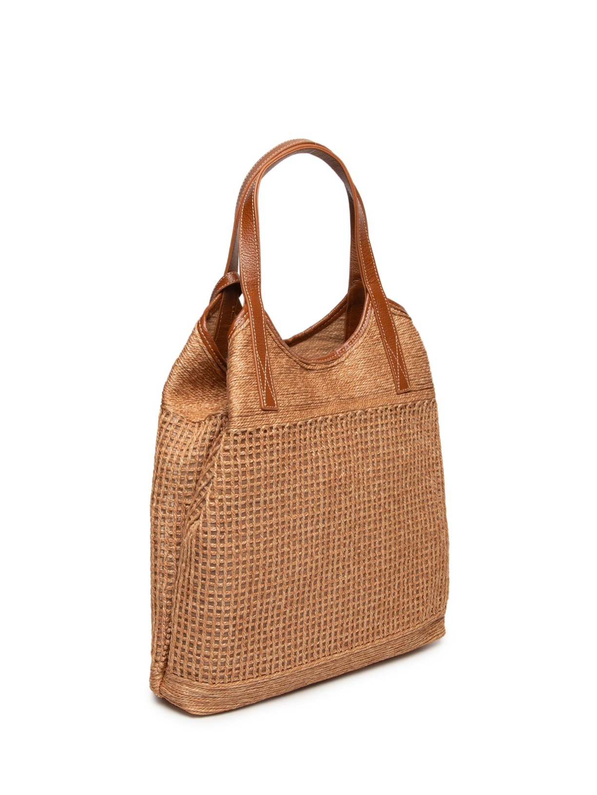 Bolsa Feminina Cabedal Areia Viena Caramelo Bege Luiza Barcelos