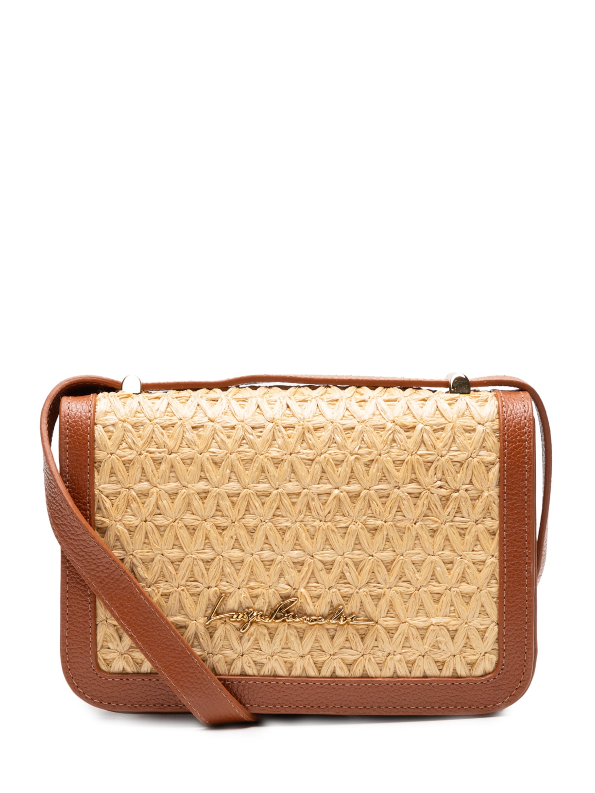 Bolsa Feminina Cabedal Pronto Palha Viena Caramelo - Bege