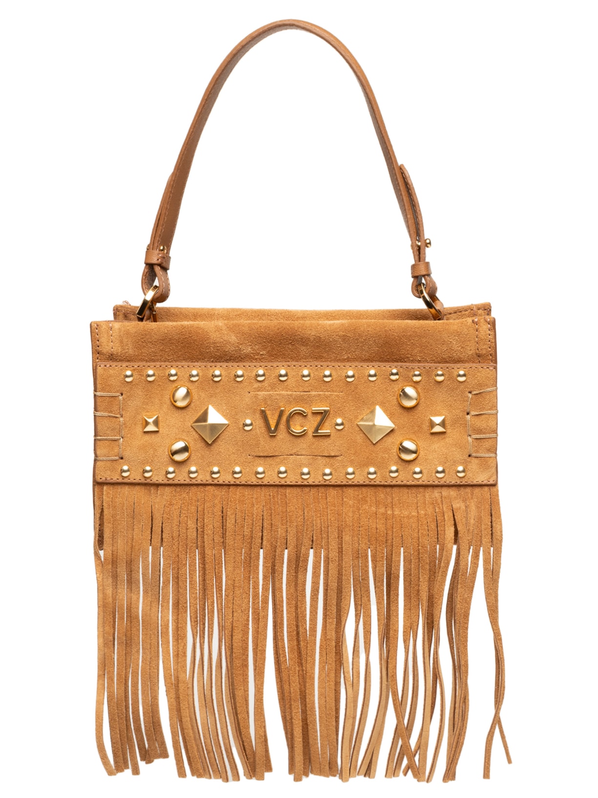 Bolsa Feminina Camurça Franjas - Marrom