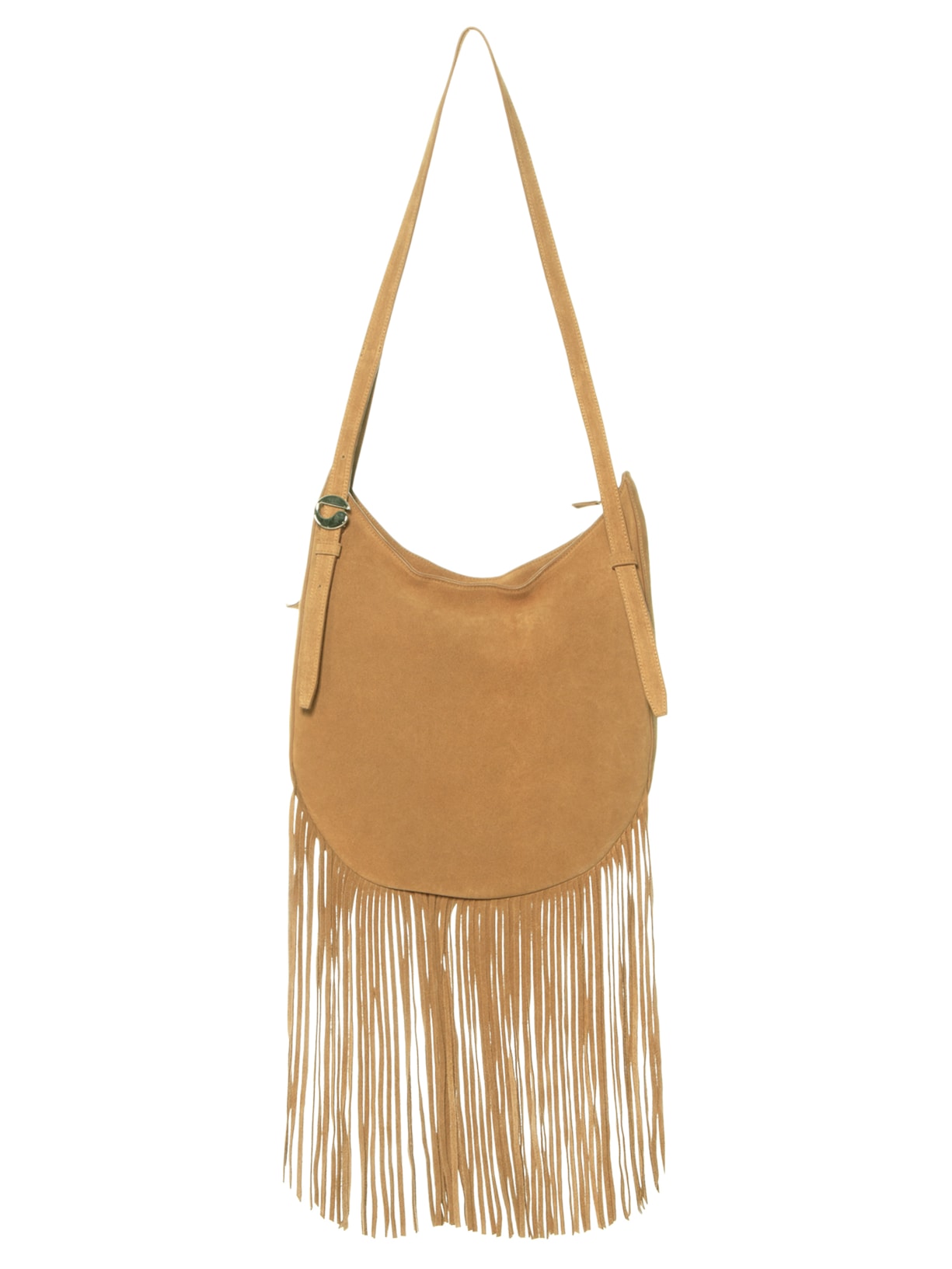 Bolsa Feminina Camurça Fringed Hobo Belt - Marrom