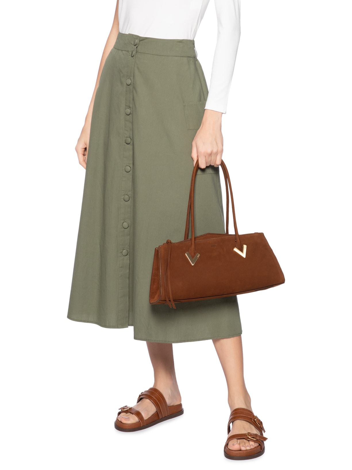 Bolsa Feminina Camurça Marrom Schutz