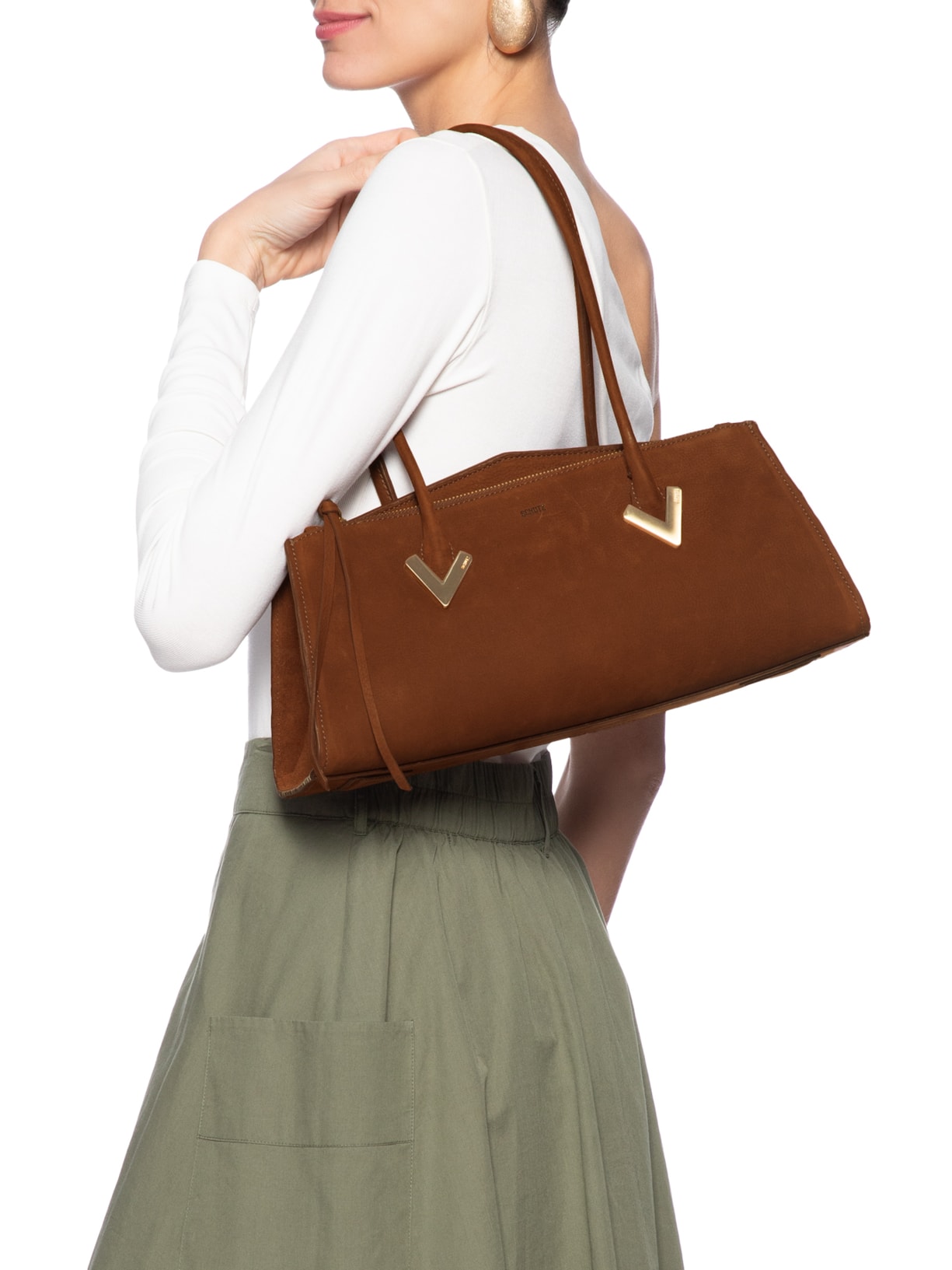 Bolsa Feminina Camurça Marrom Schutz