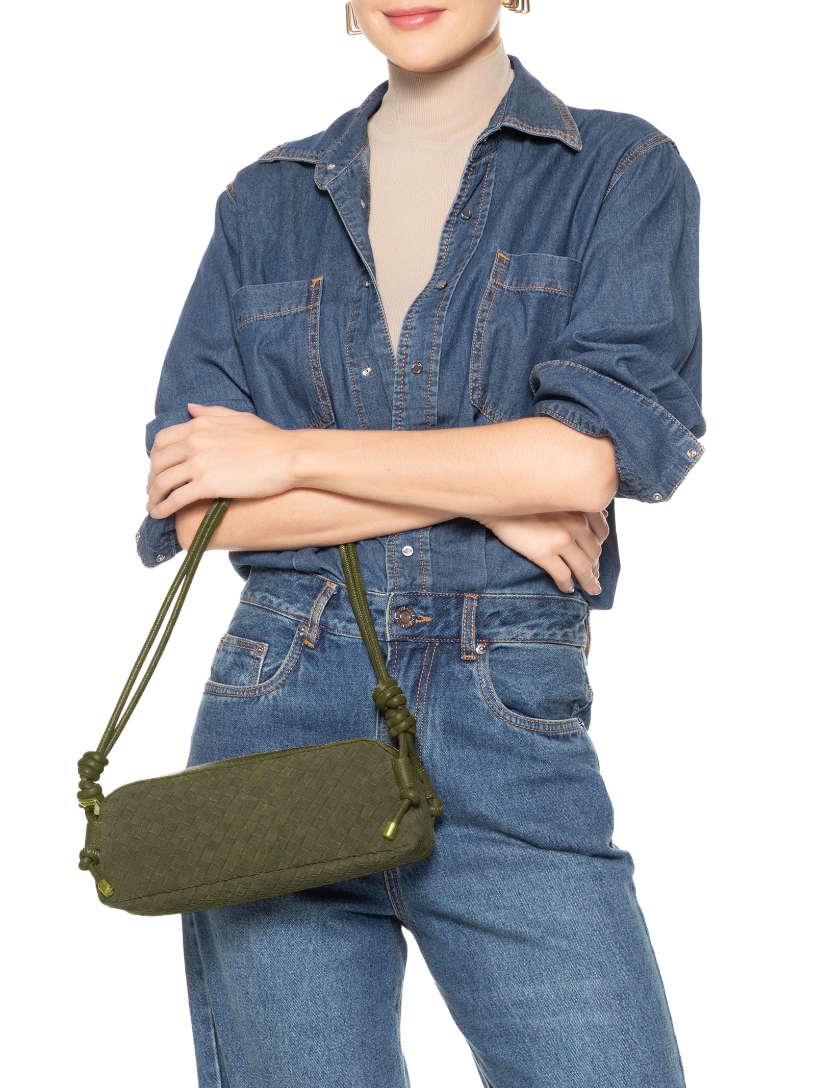 Luiza Barcelos - Bolsa Feminina Camurça Viena Tomilho - Verde