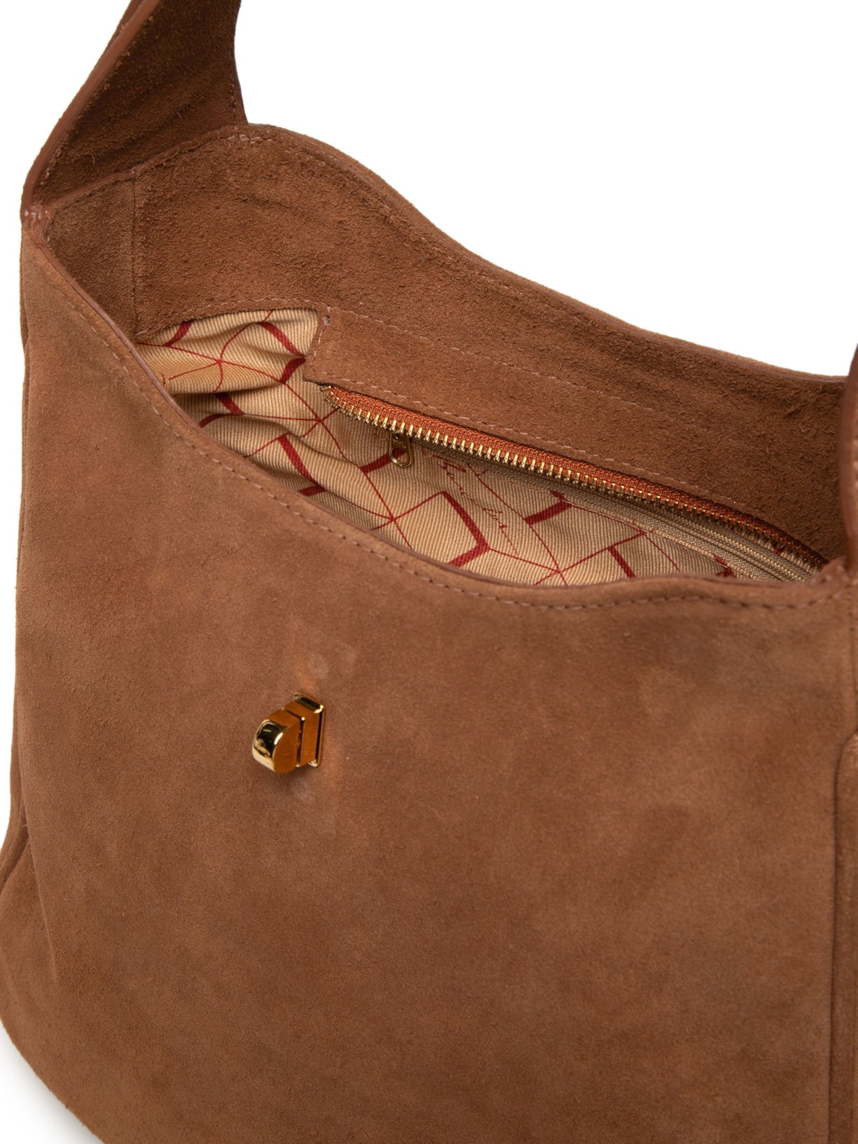 Bolsa Feminina Camurção Caramelo Marrom Luiza Barcelos