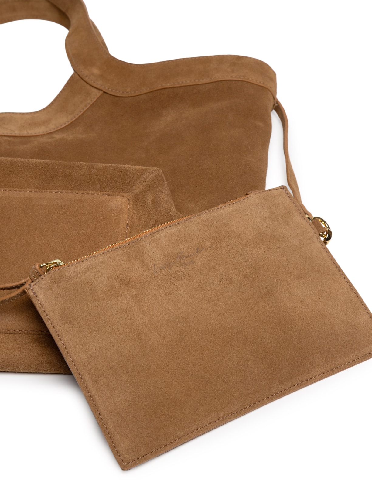 Bolsa Feminina Camurção Marrom Luiza Barcelos