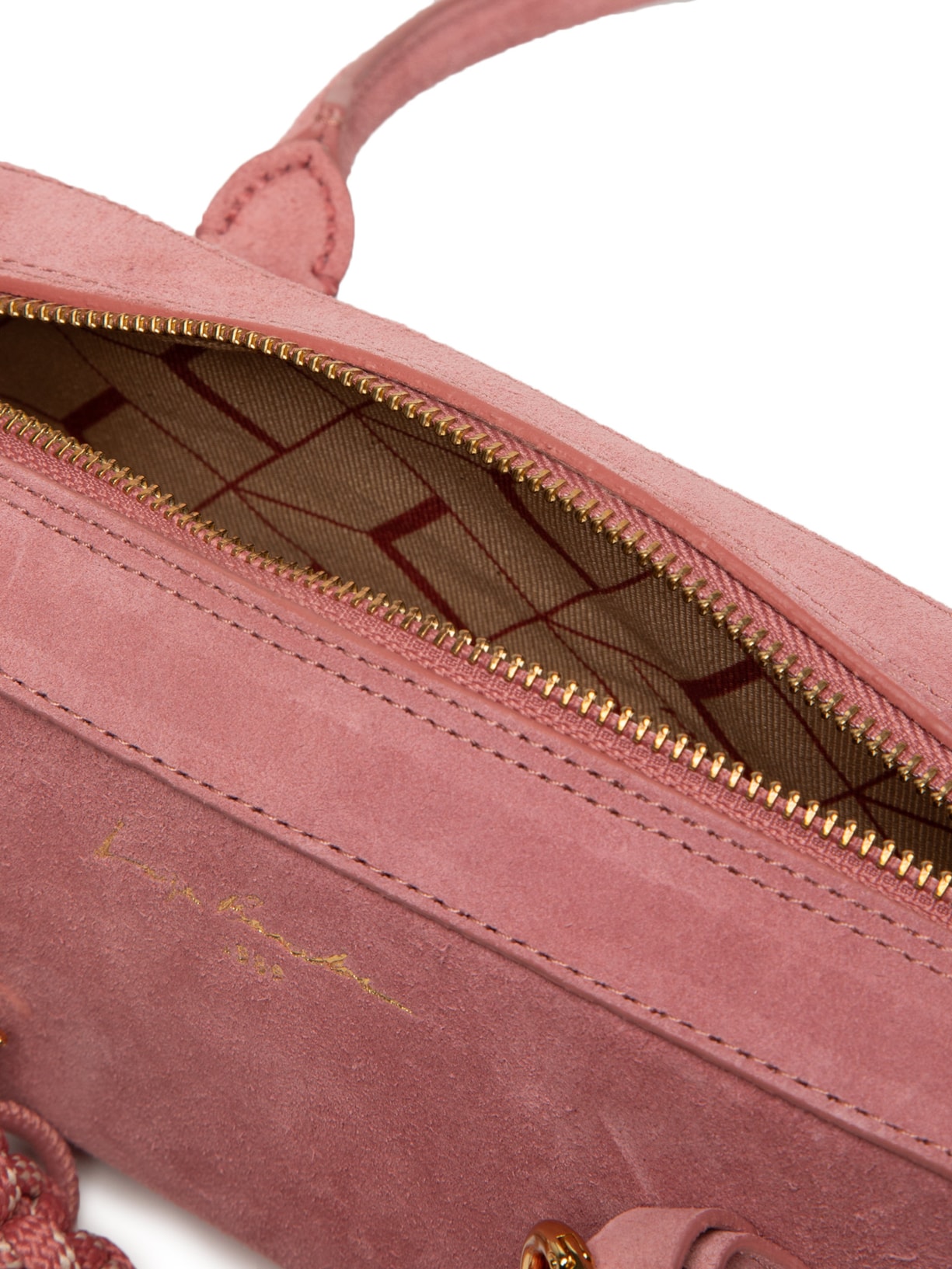 Bolsa Feminina Camurção Quatzo Rosa Luiza Barcelos