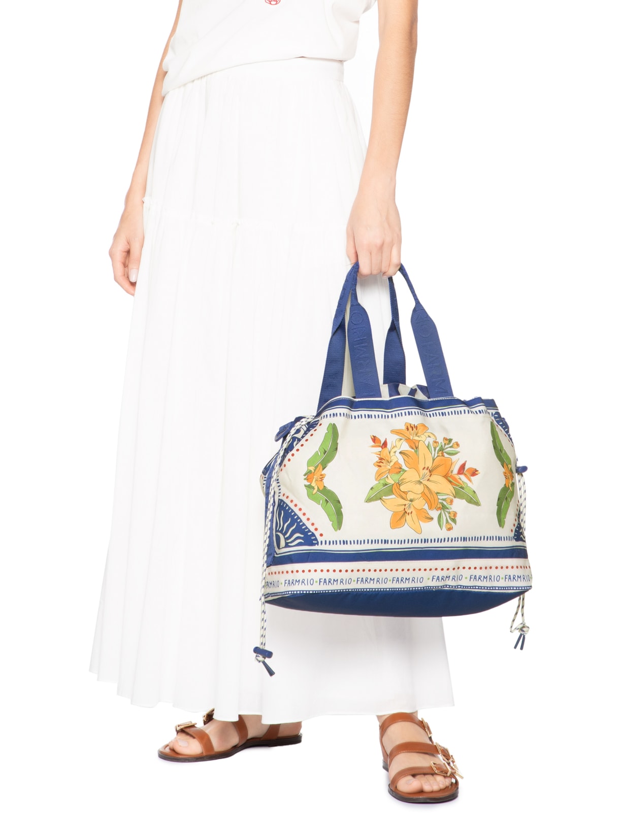 Bolsa Feminina Carioca Destino Tropical Azul Farm Etc