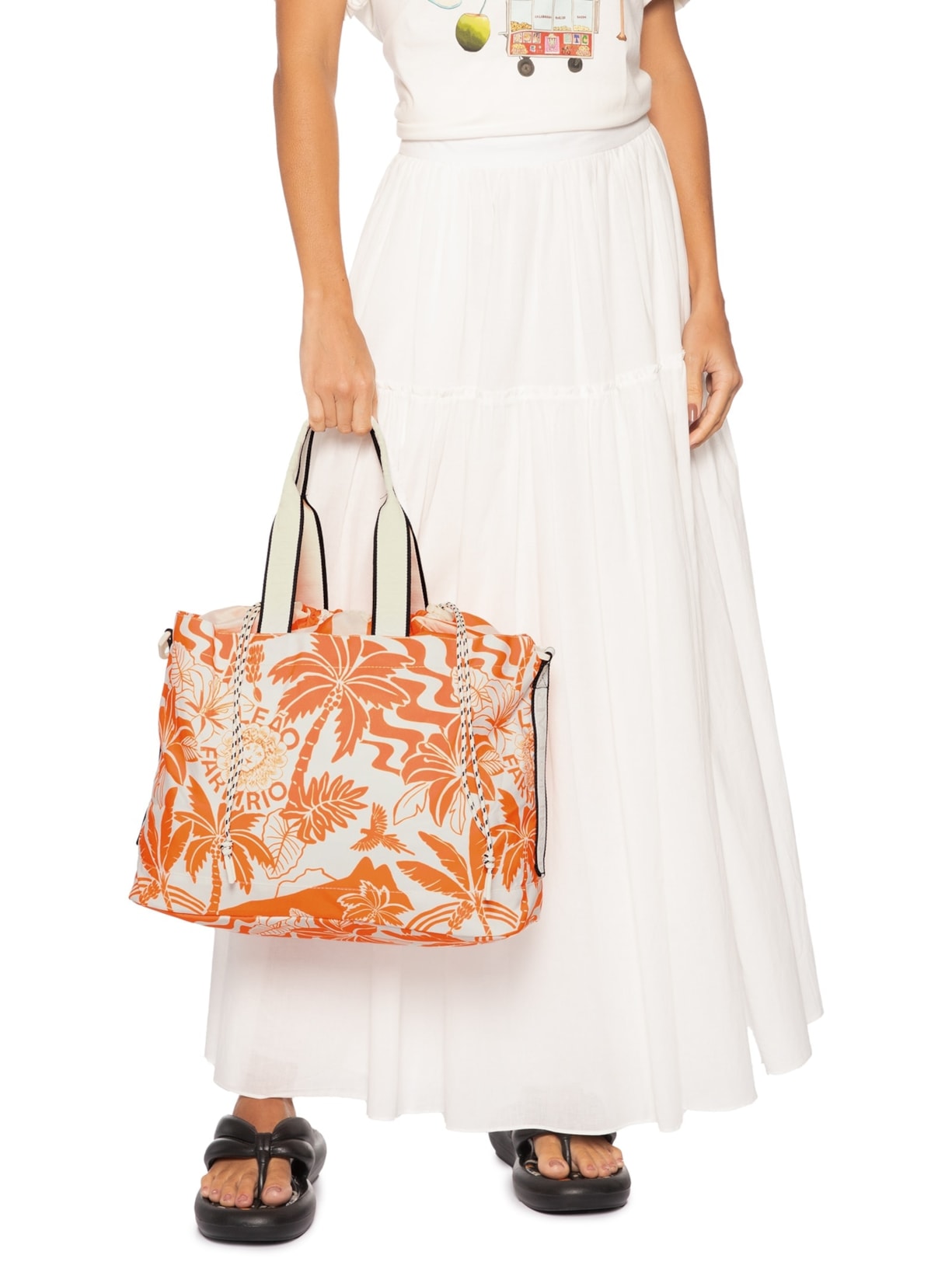 Bolsa Feminina Carioca Rio De Matte Laranja Farm Etc + Matte Leão