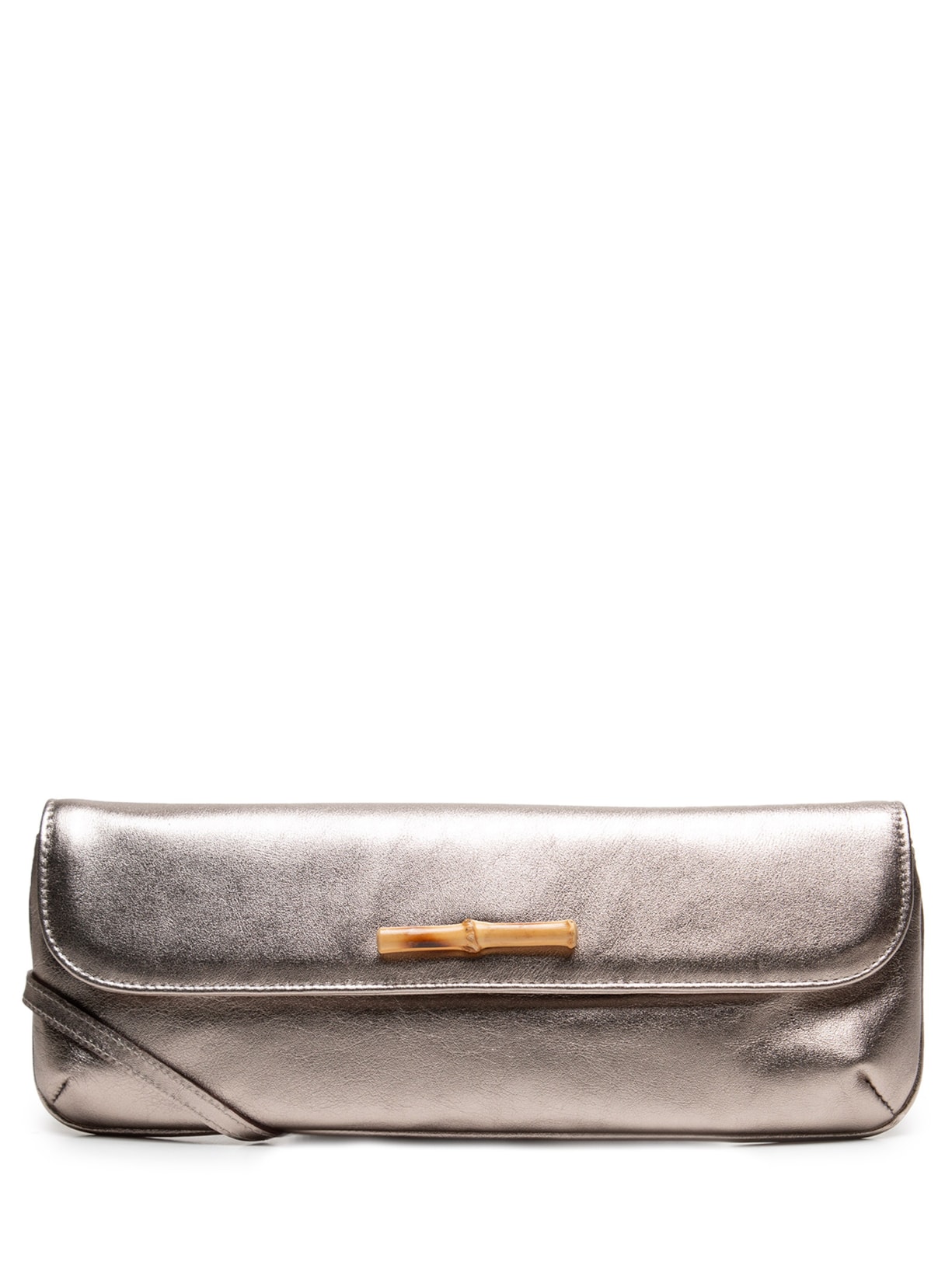 Bolsa Feminina Carteira Carol Couro Metalizado - Prata