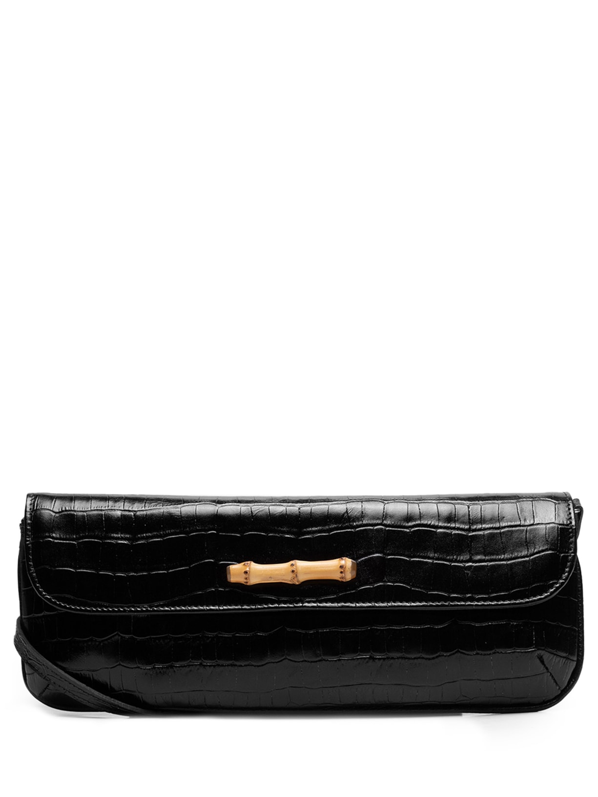 Bolsa Feminina Carteira Carol Croco - Preto