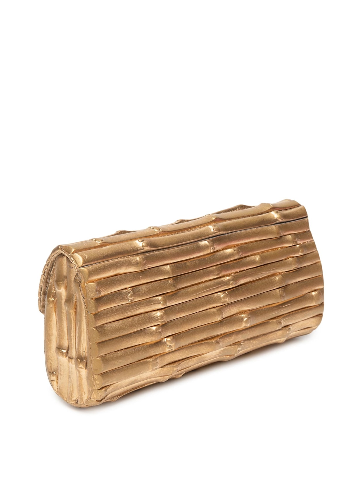Bolsa Feminina Carteira De Bambu Lacca Dourado Glorinha Paranaguá