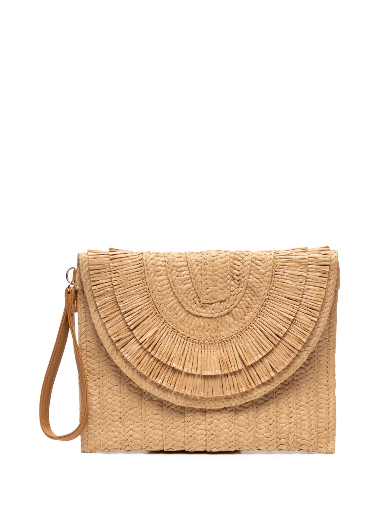 Bolsa Feminina Carteira Palha - Bege